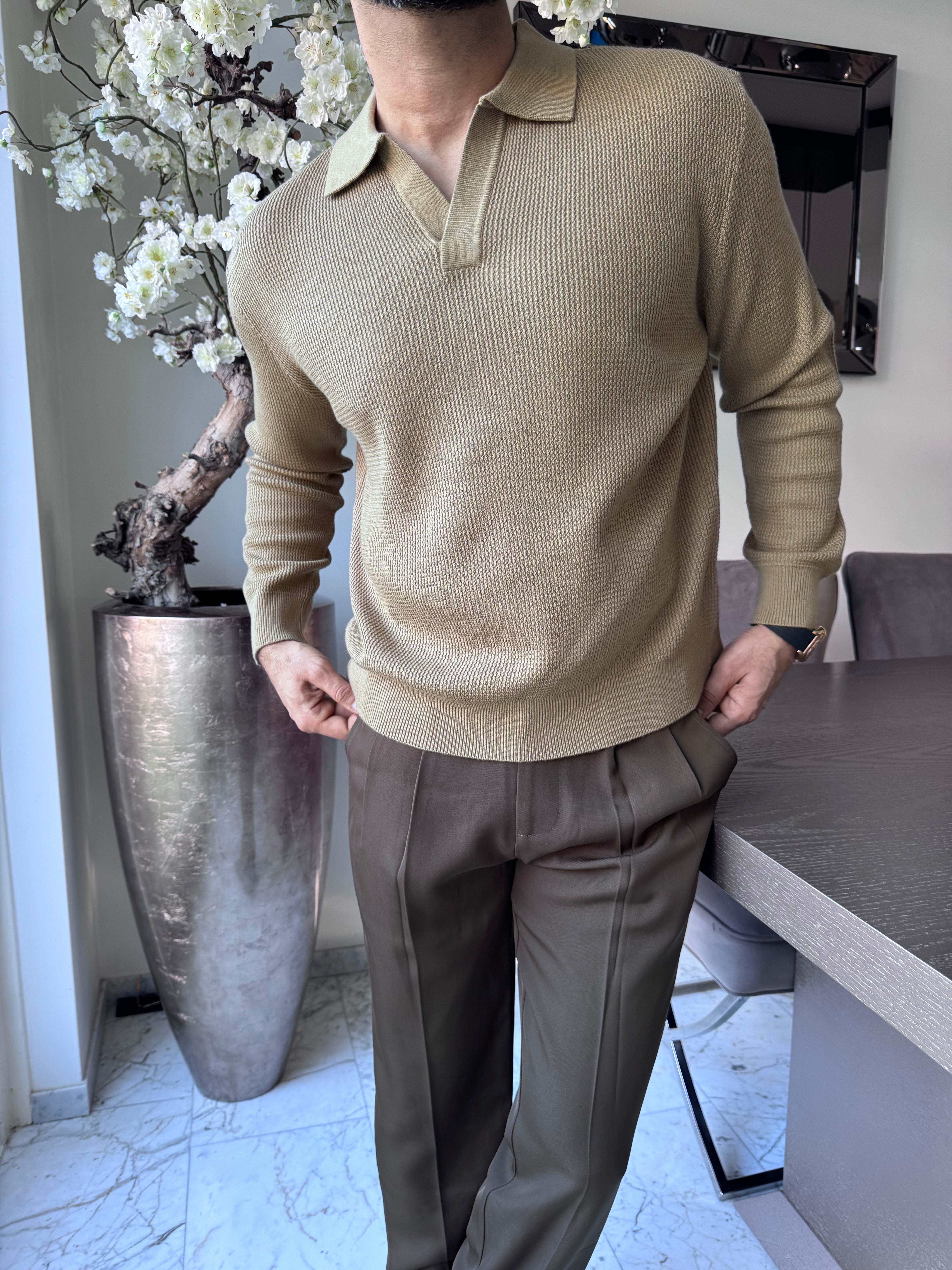The Heritage Knit taupe