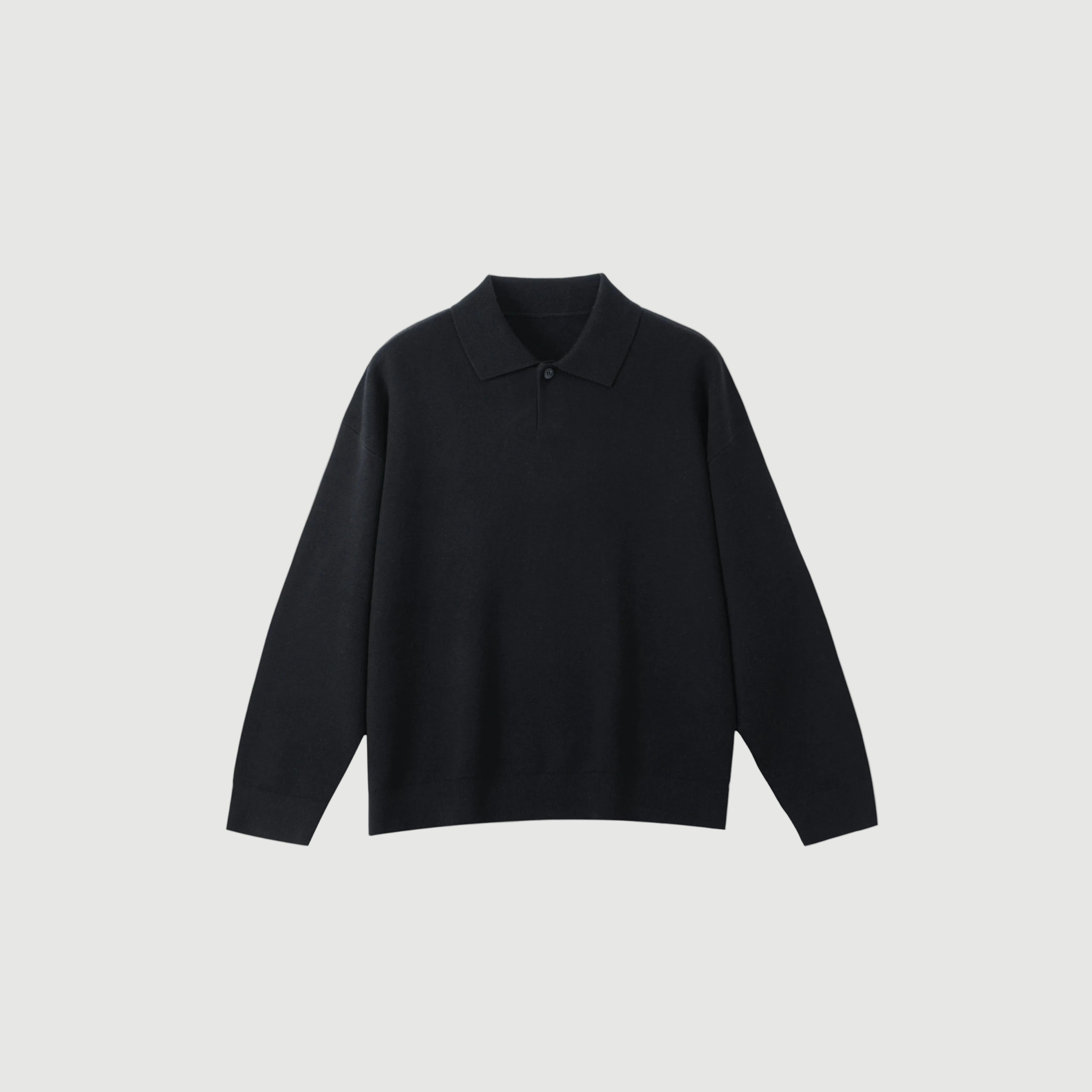 The silva longleeve polo black