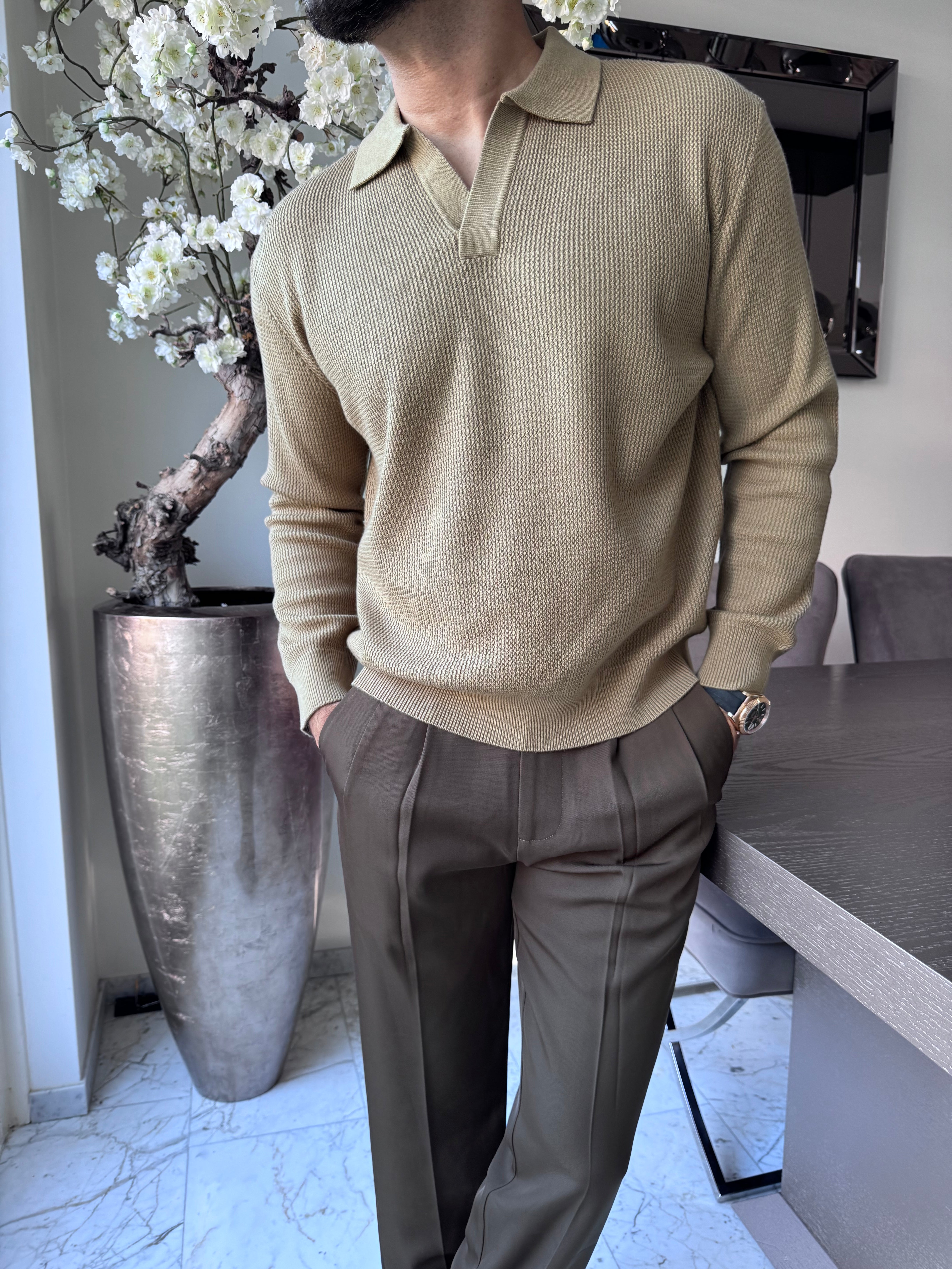 The Heritage Knit taupe