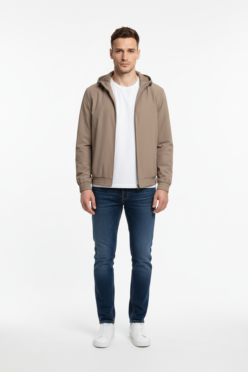 The Fabio Tech Jacket – Taupe