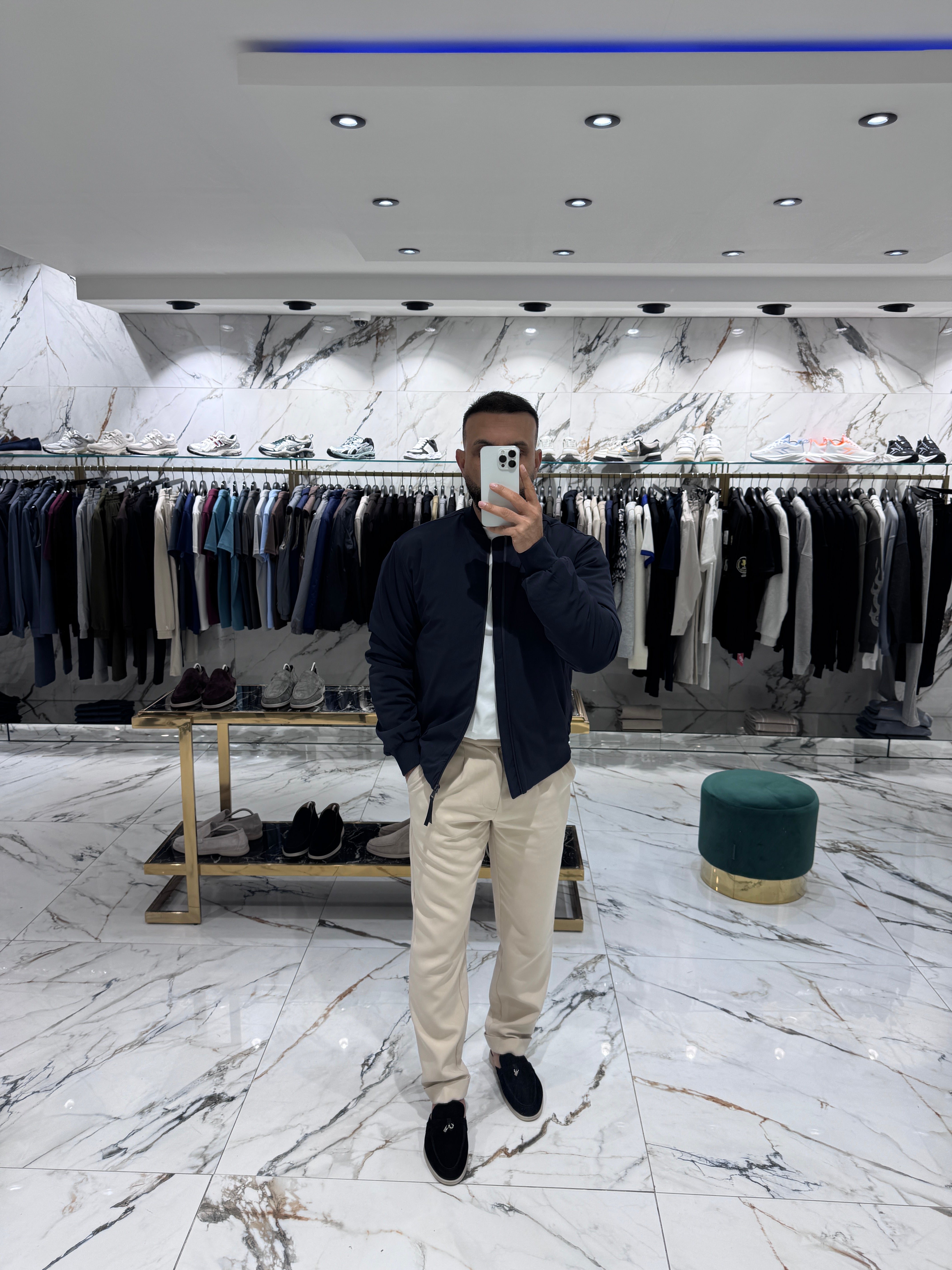 The lazio bomber jacket dark blue
