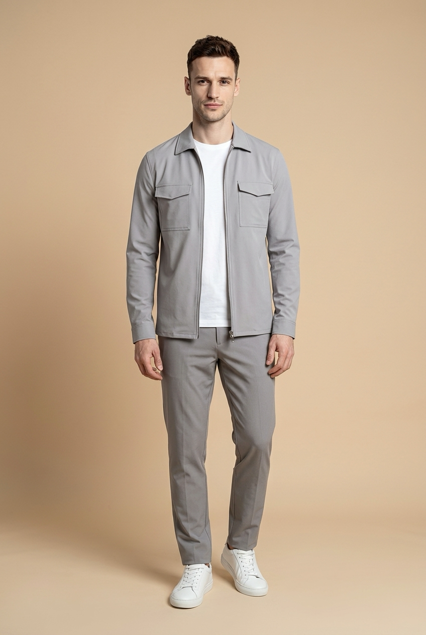 The santoni jacket Elephant Grey