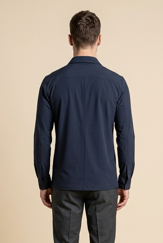 The Santoni jacket dark blue