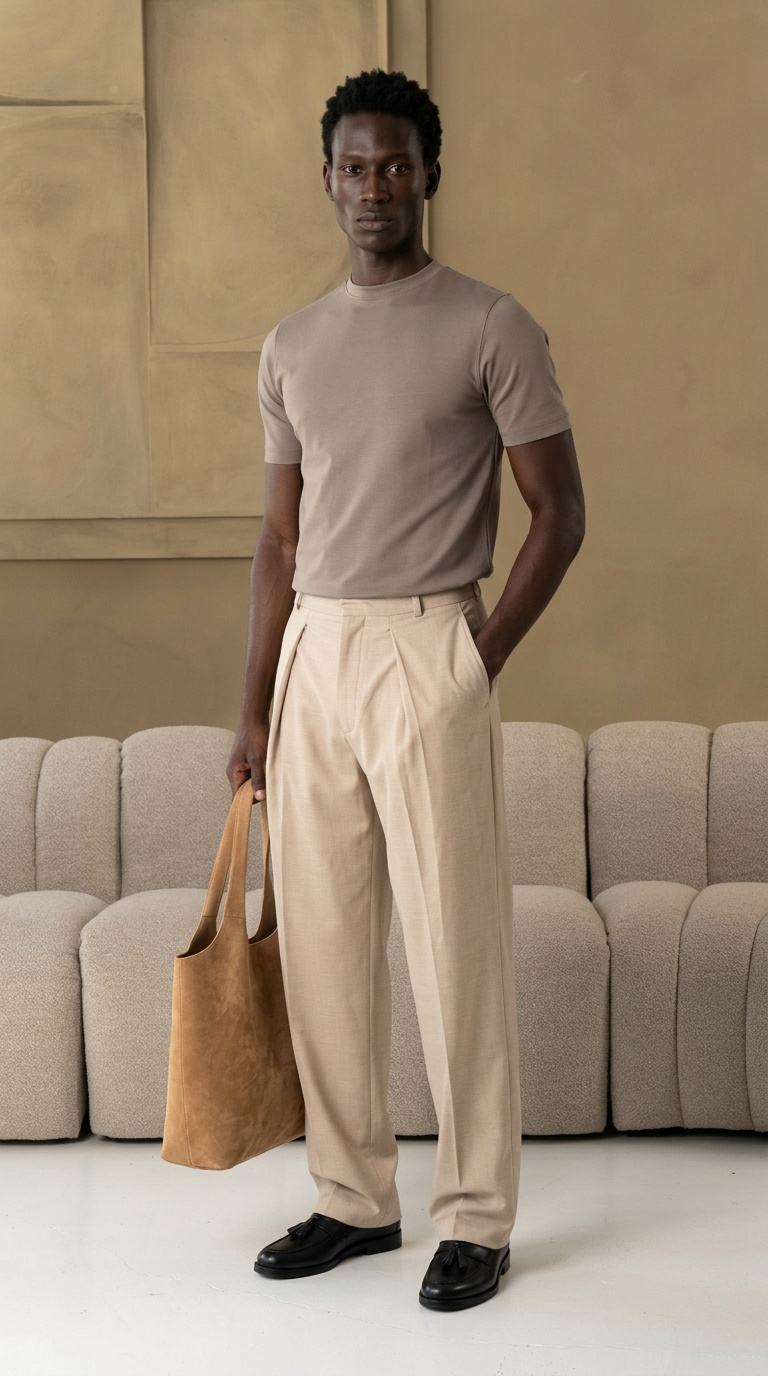 The socrates pants wide beige