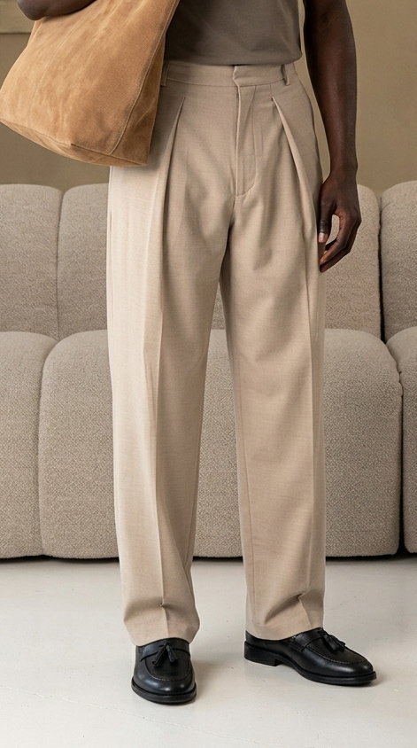 The socrates pants wide beige
