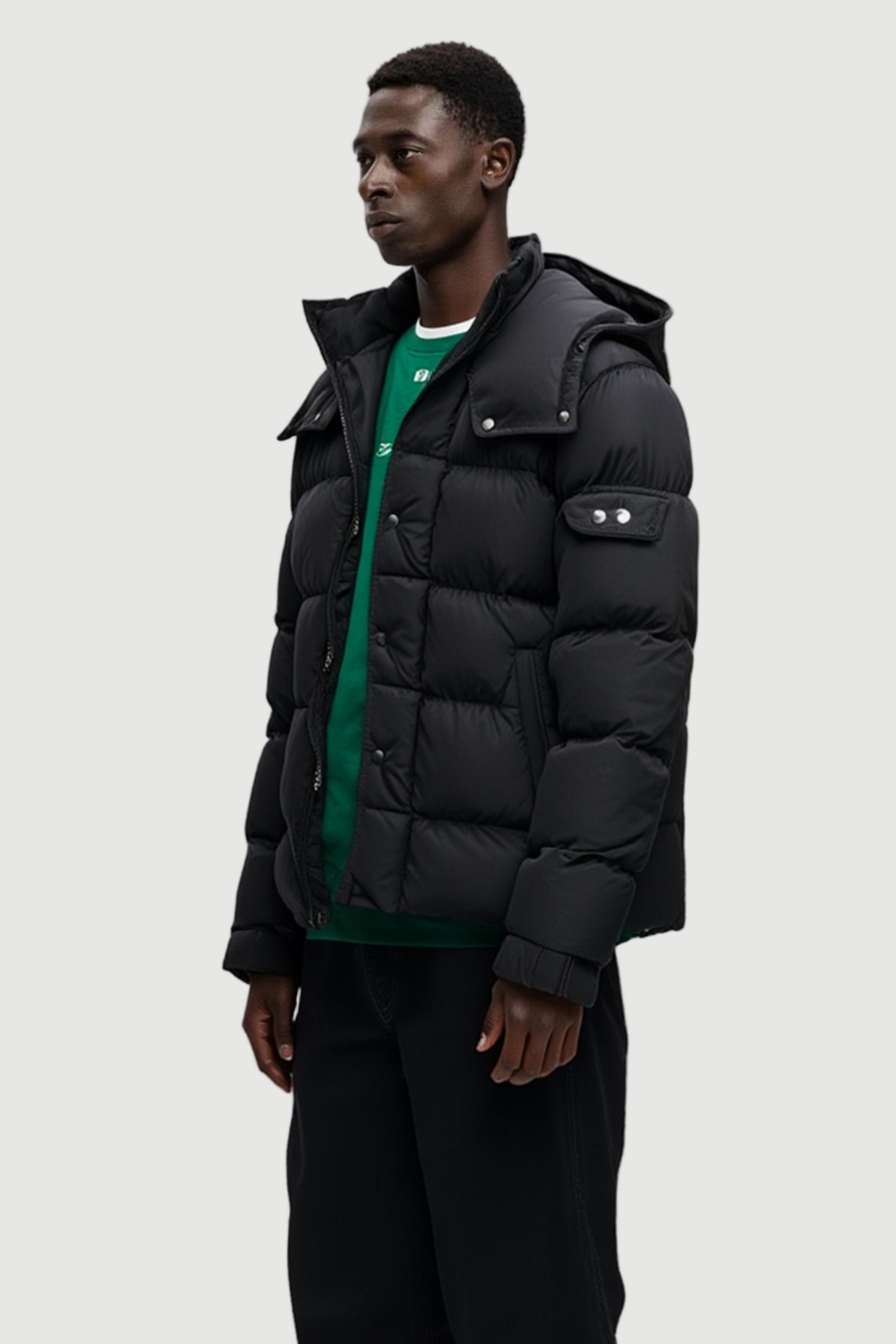 Plain quilted down jacket