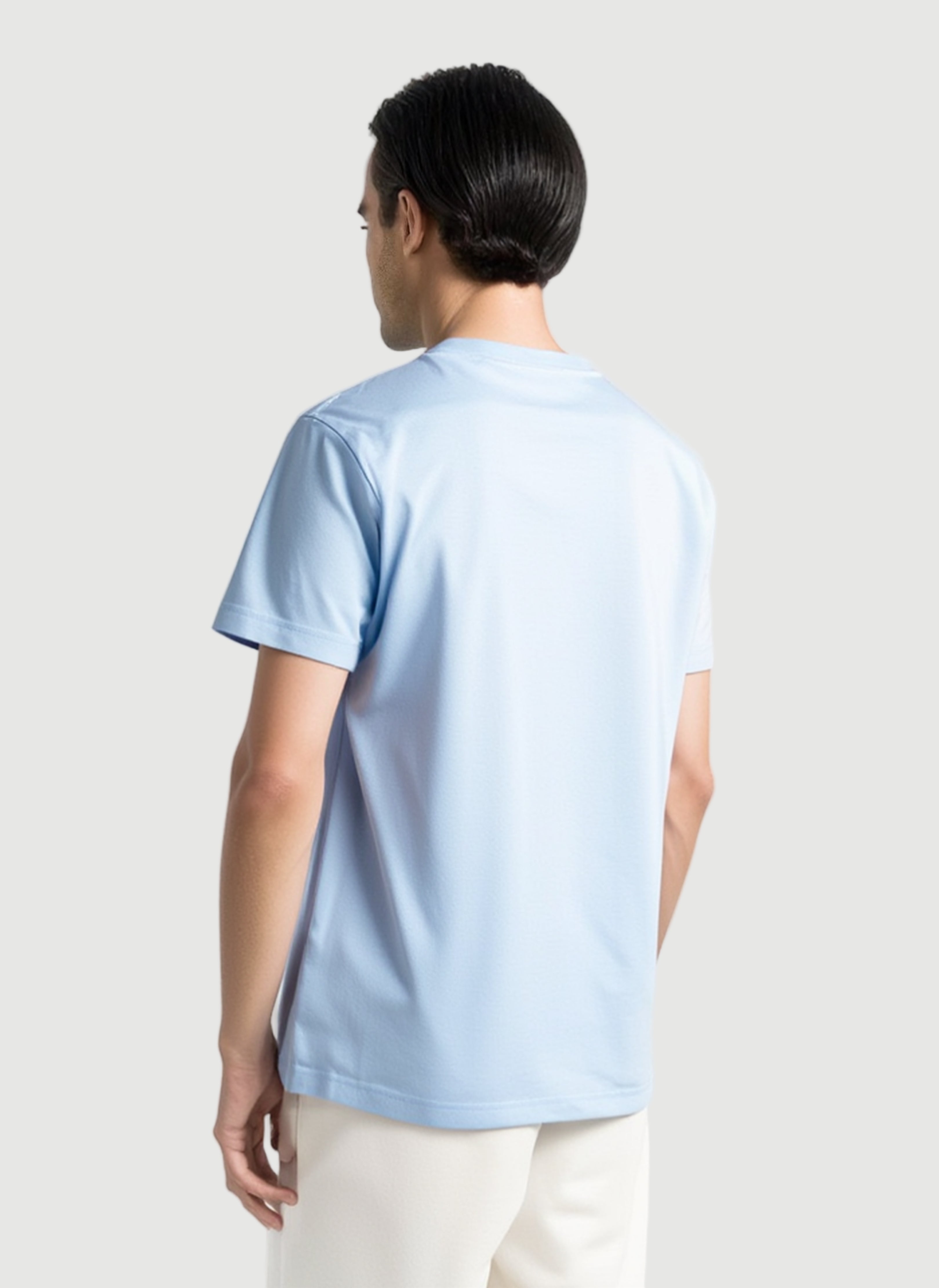 glans t-shirt baby blauw