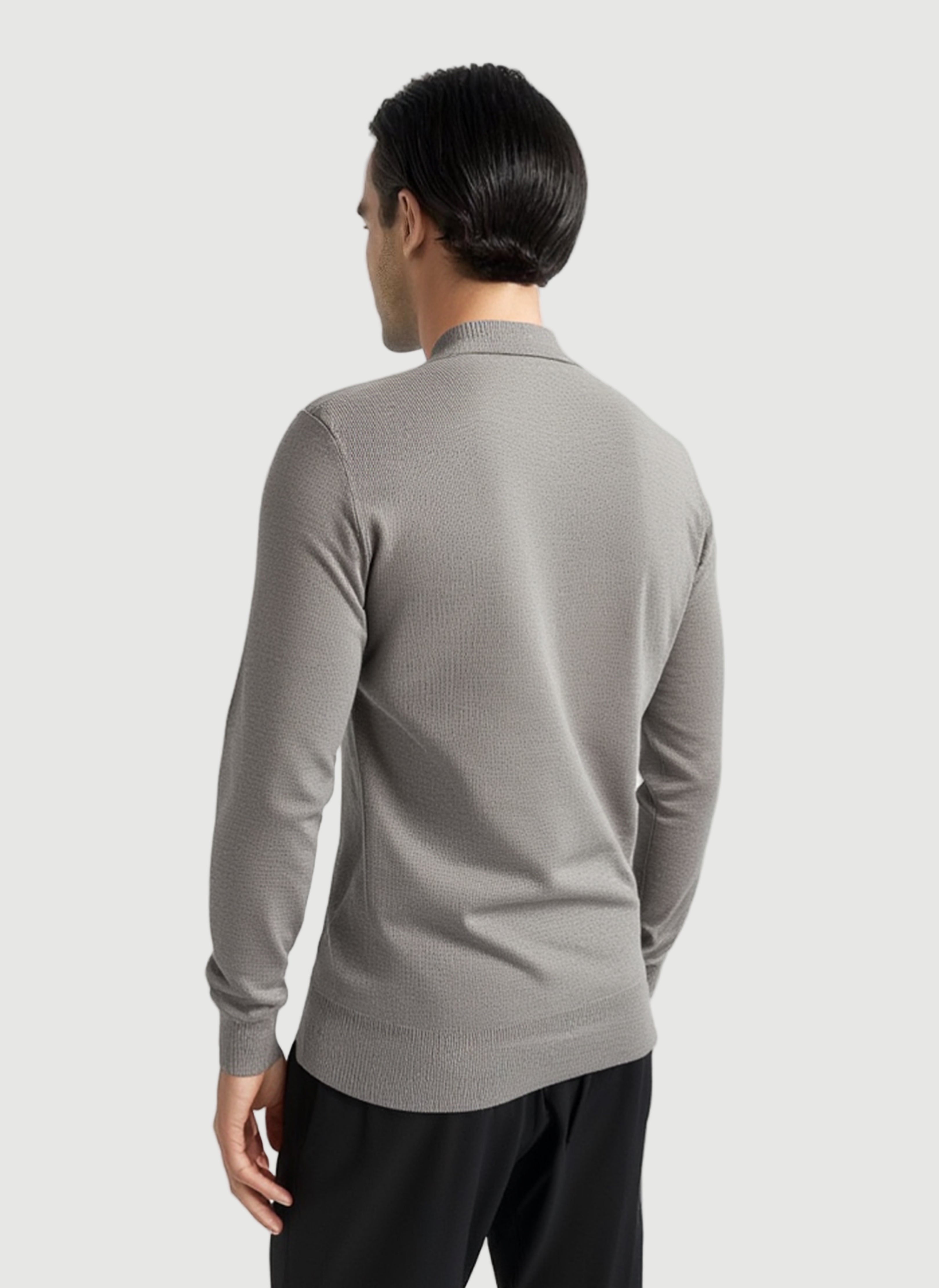 Slim fit polo taupe