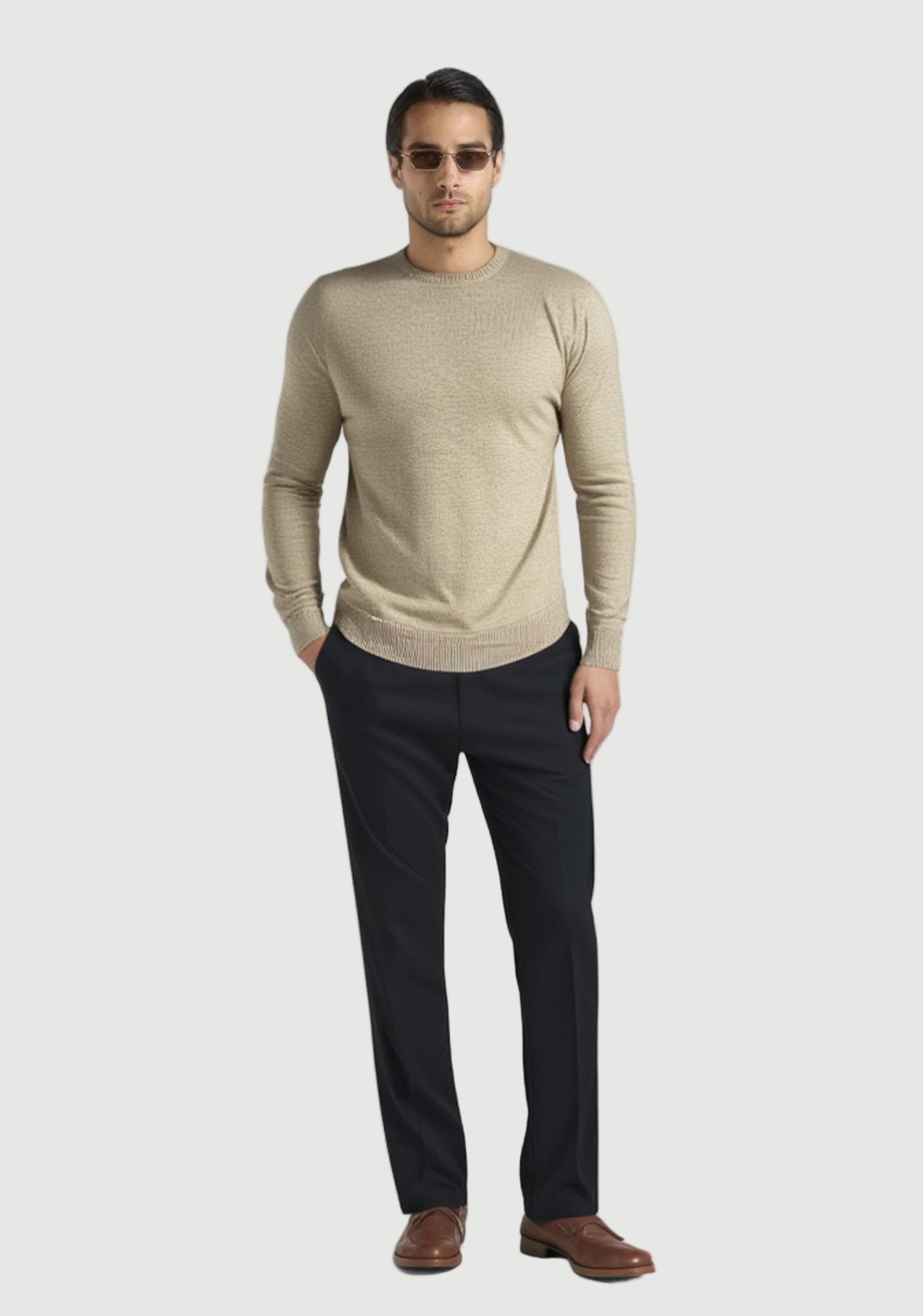Knitted longsleeve taupe
