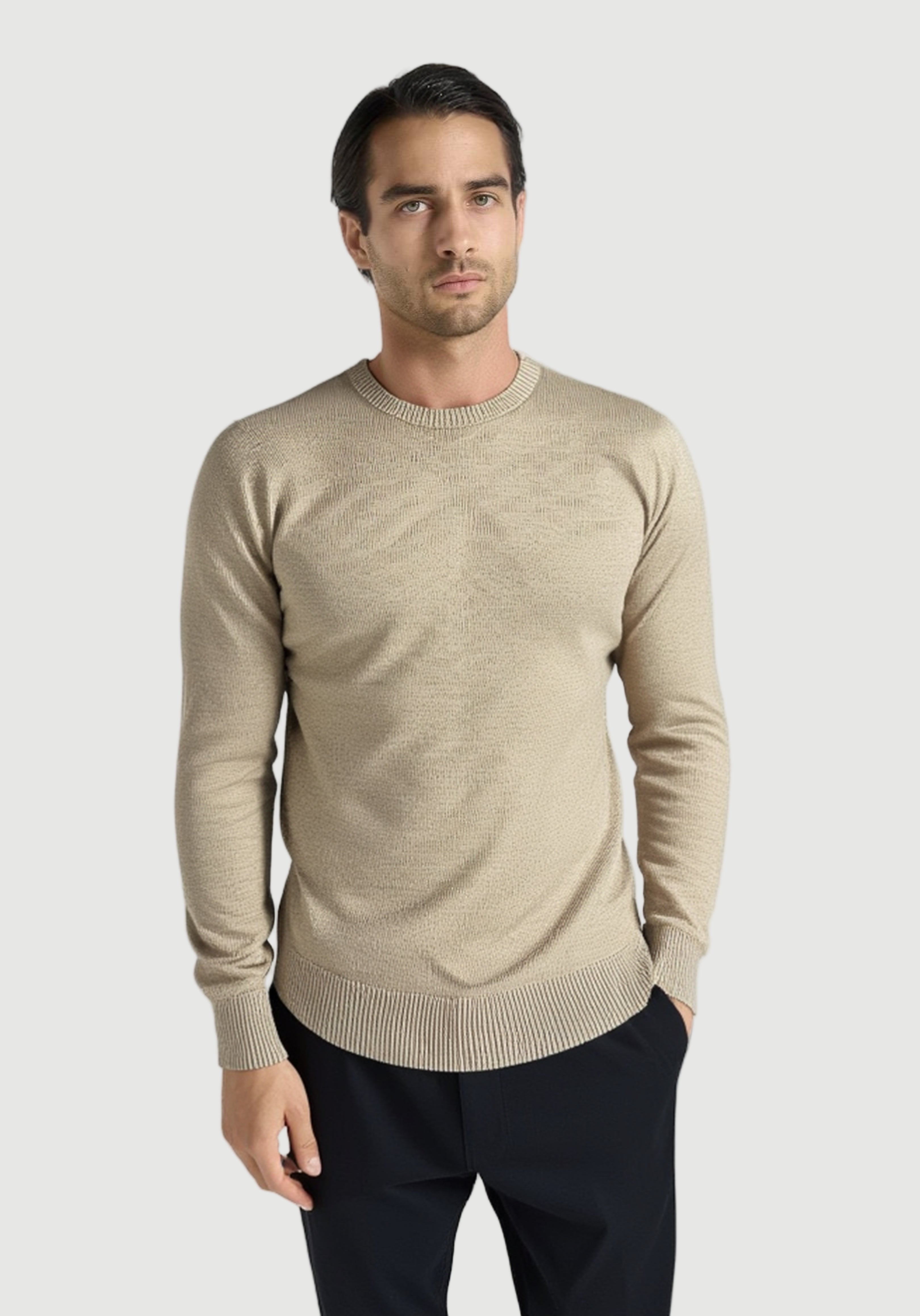 Knitted longsleeve taupe