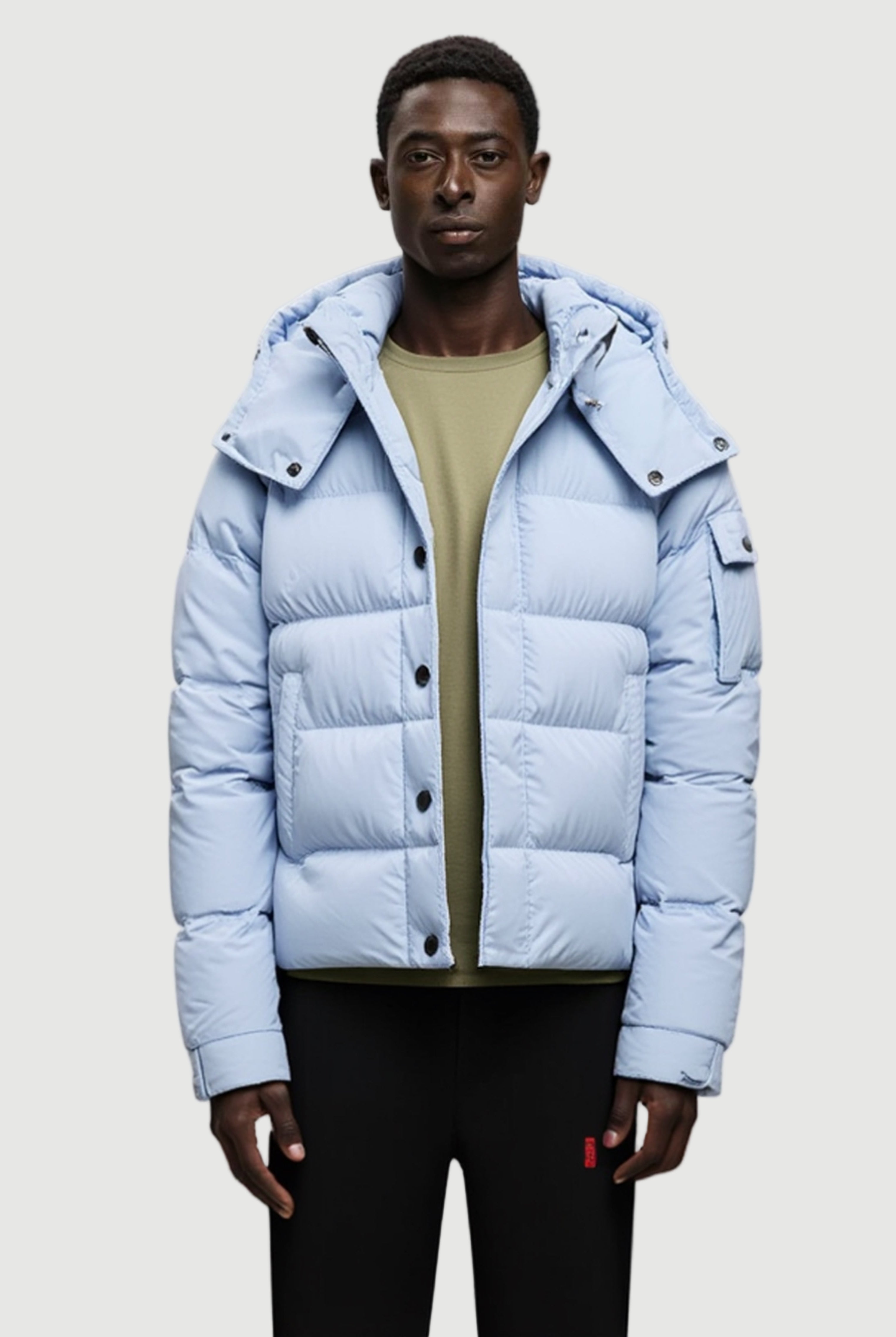 Plain quilted down jacket
