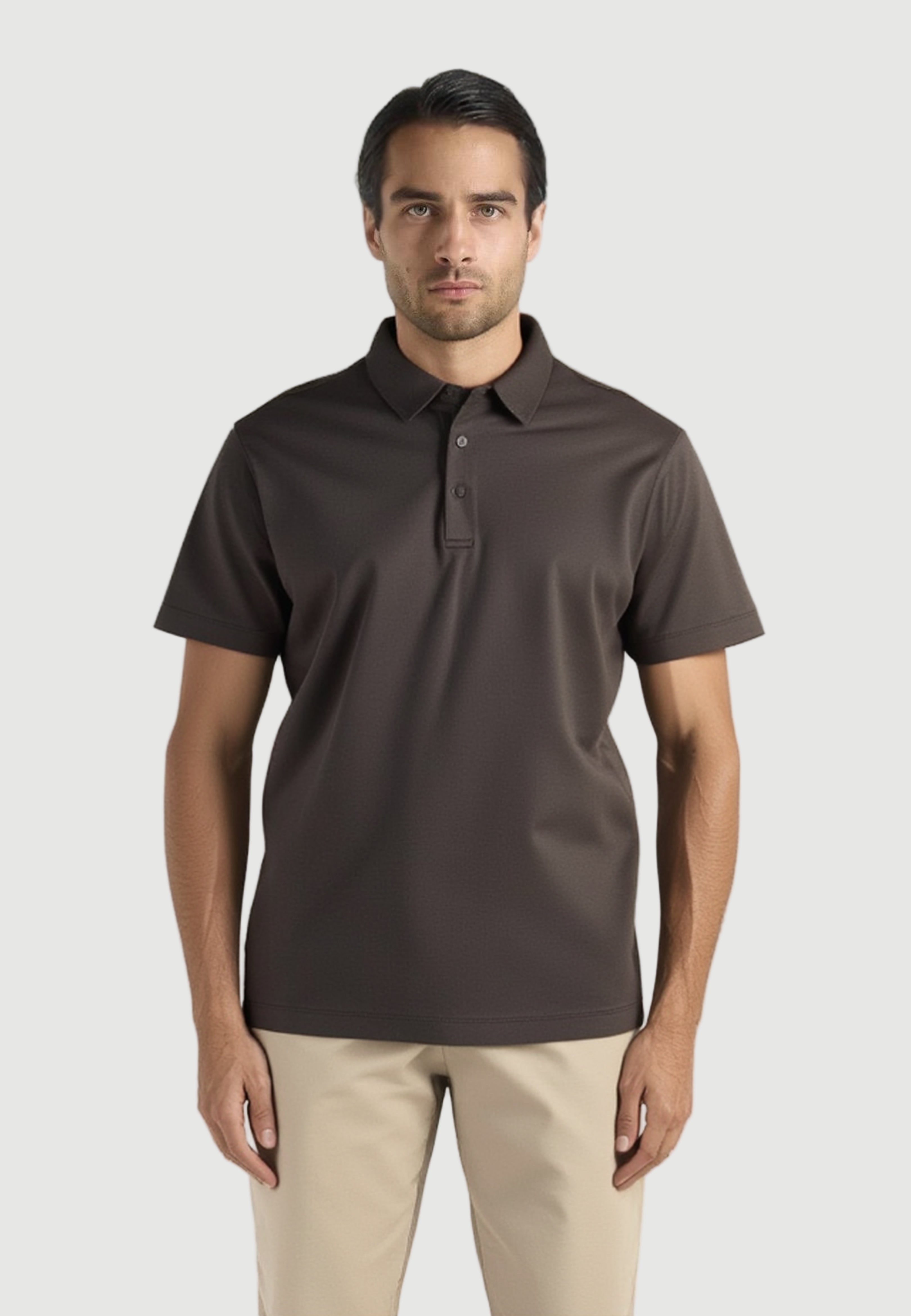 Glans t-shirt dessert taupe