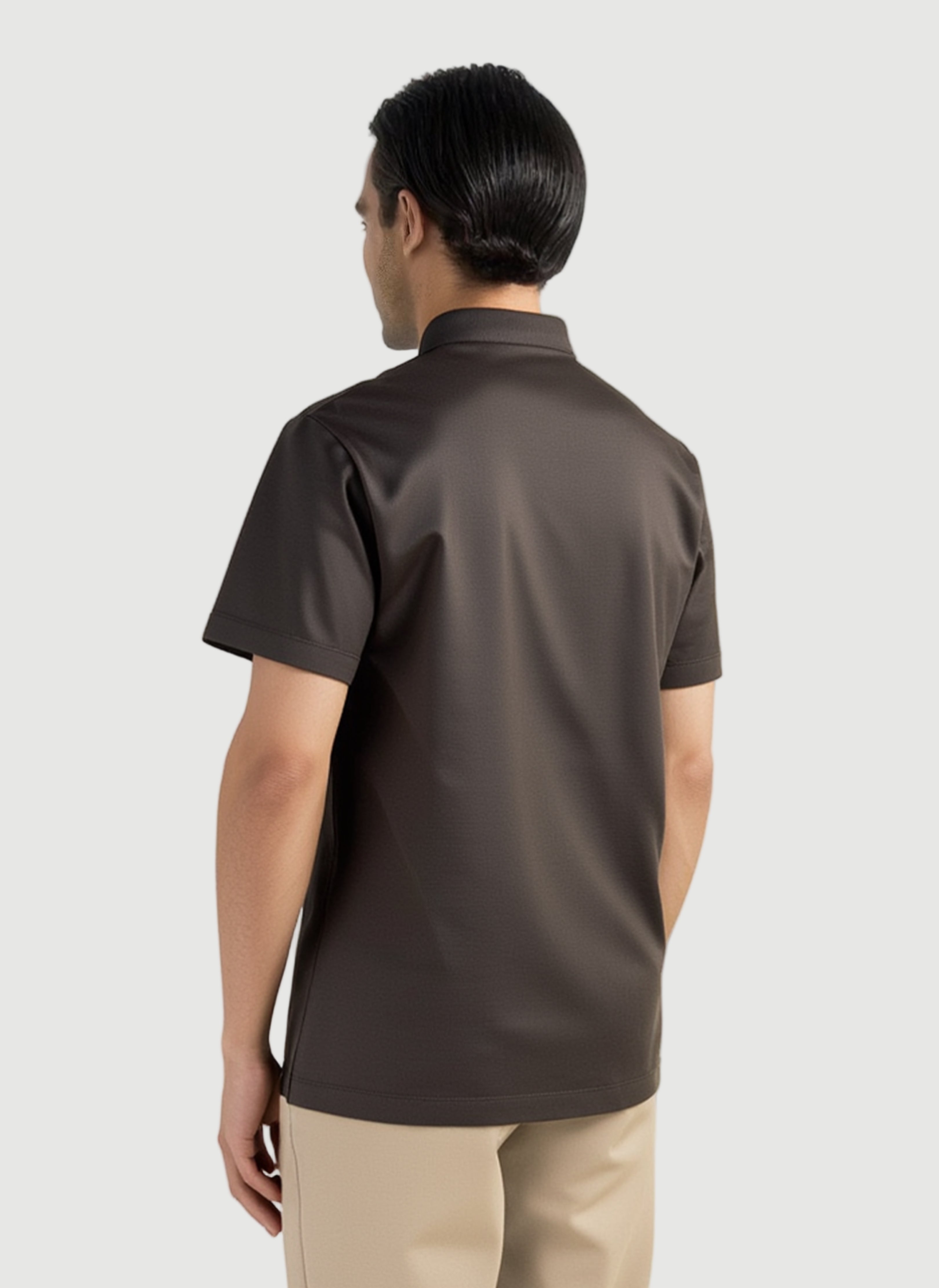 Glans t-shirt dessert taupe