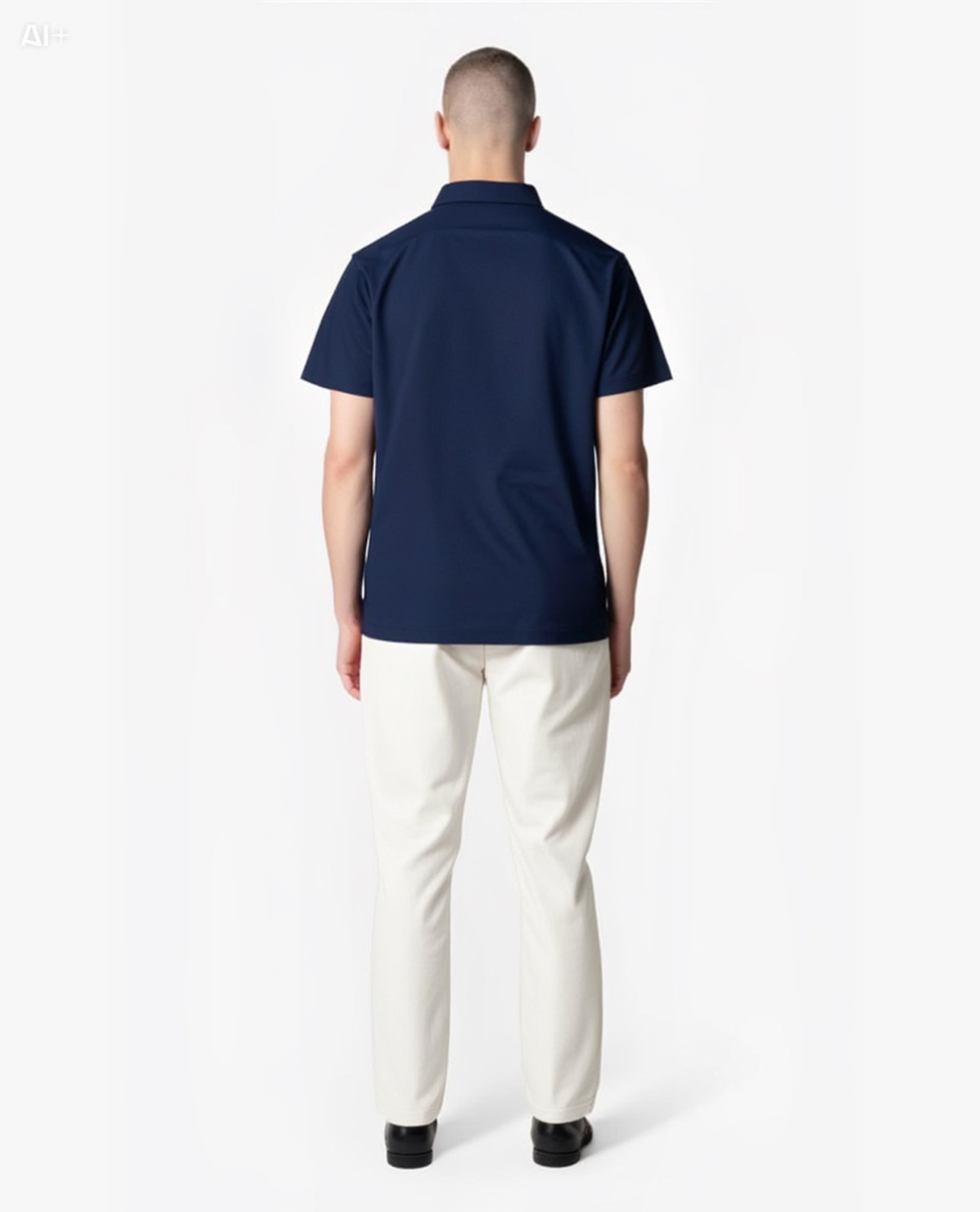 Glans polo mid blauw