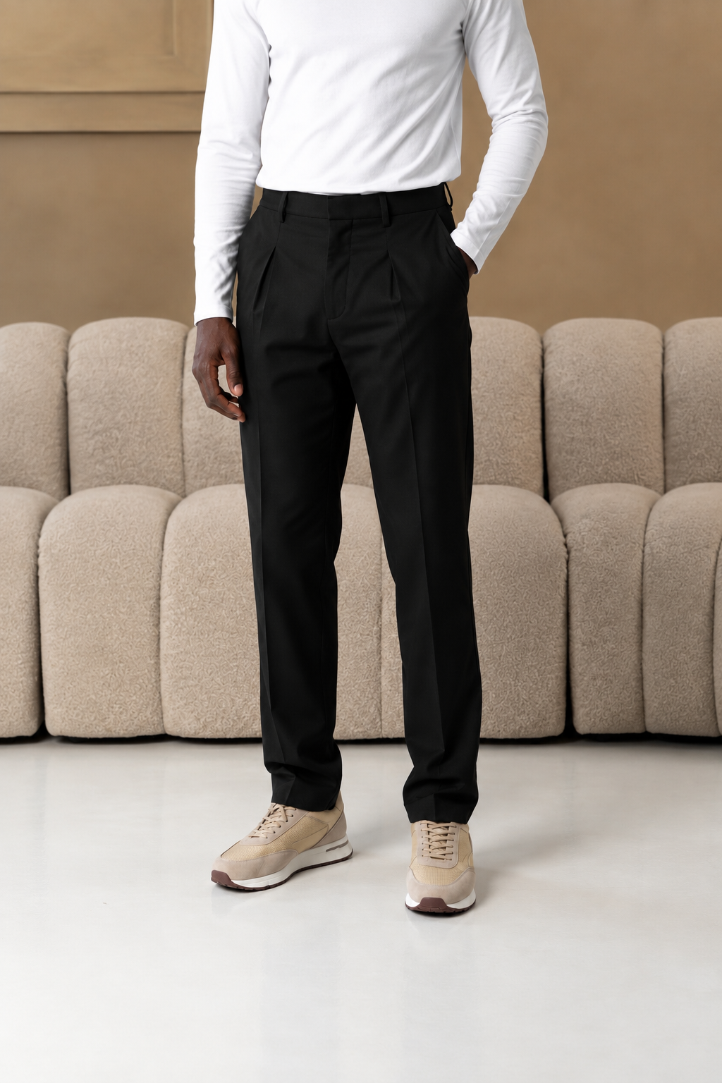 The socrates pants straight black