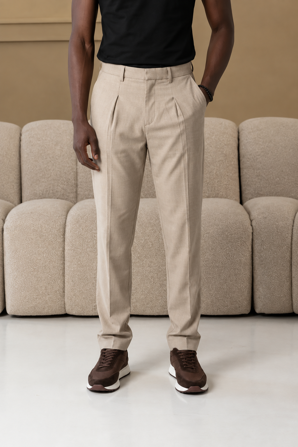 The Socrates Pants straight beige