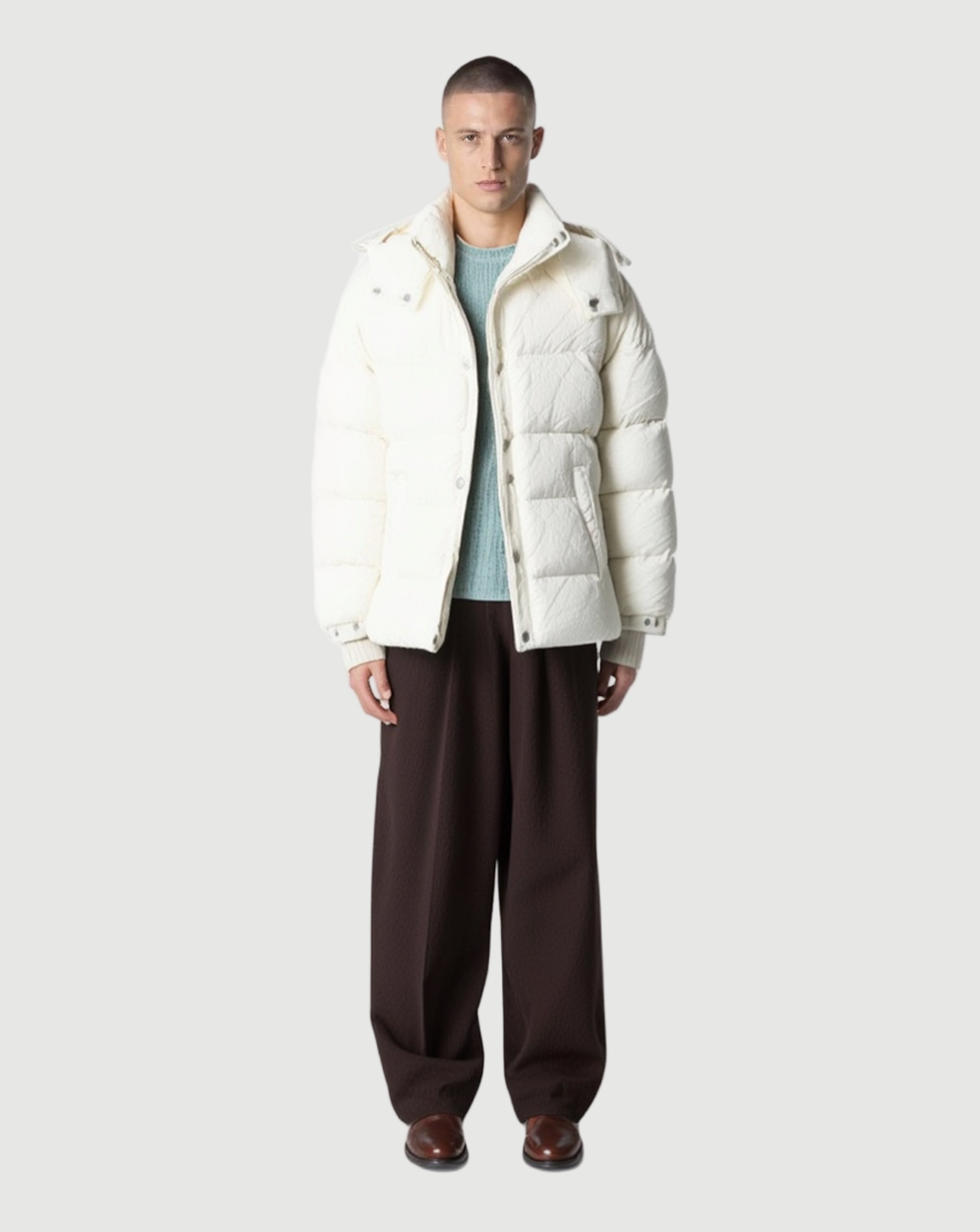 Jackson Pattern puffer jacket cream