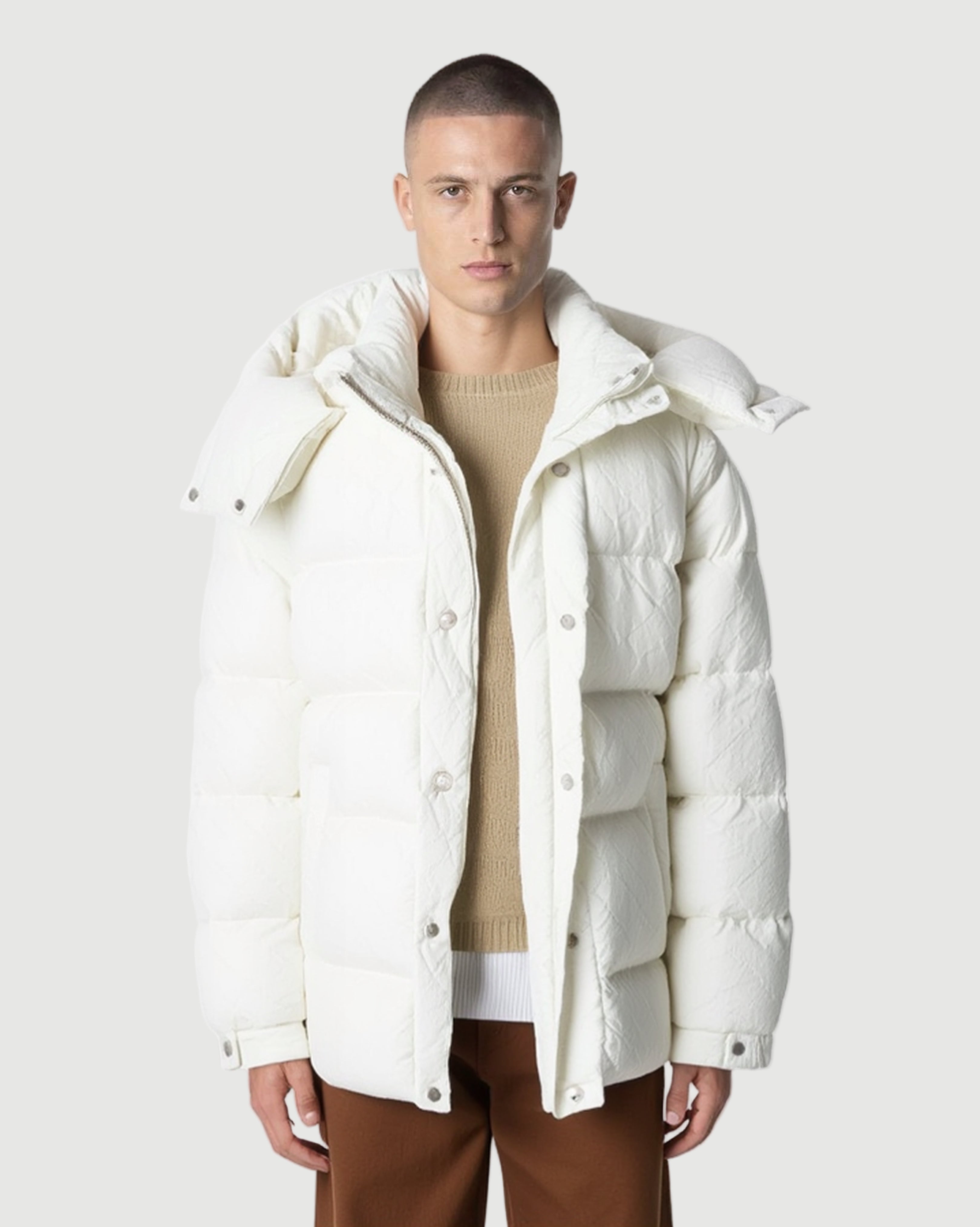 Jackson Pattern puffer jacket cream