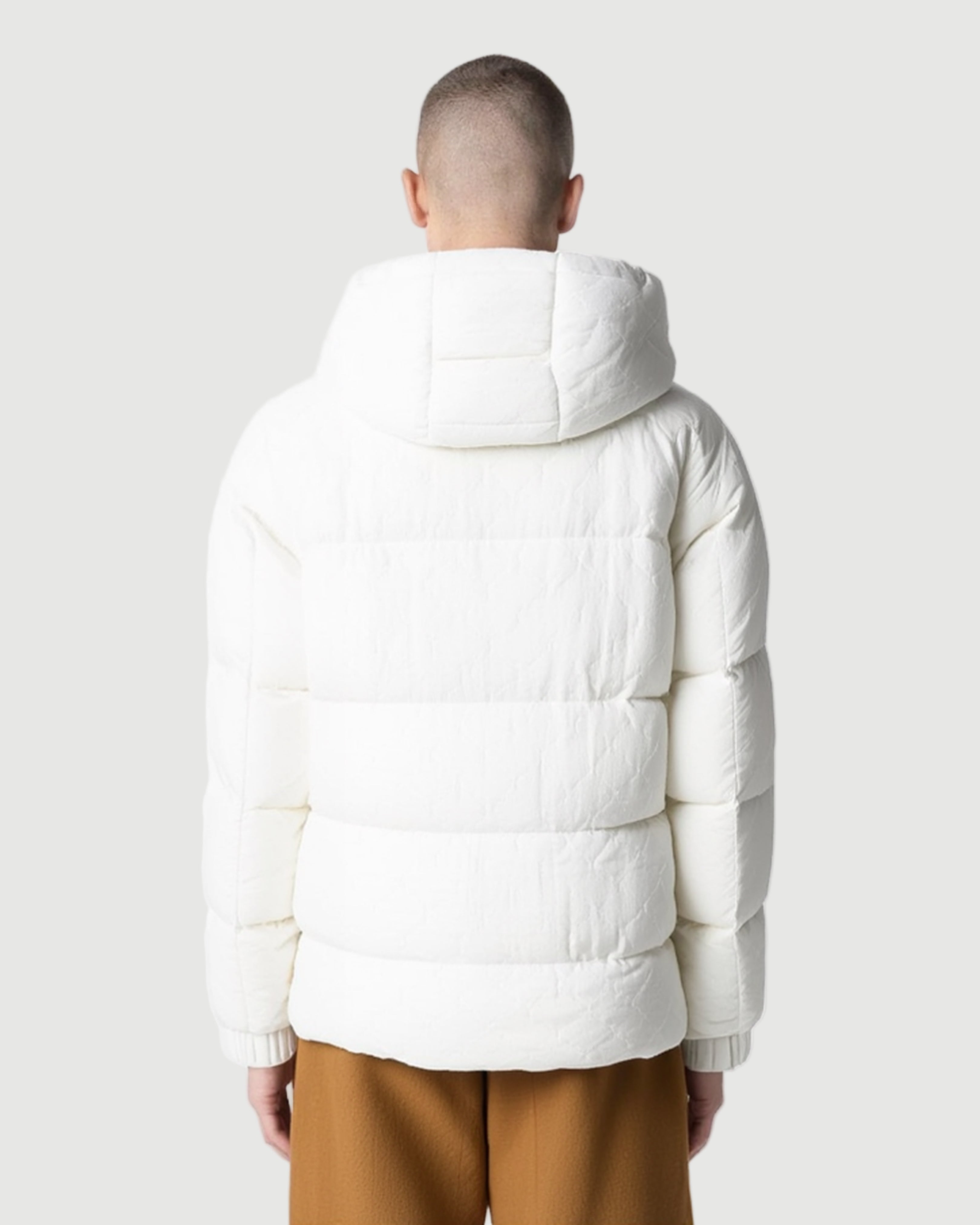 Jackson Pattern puffer jacket cream
