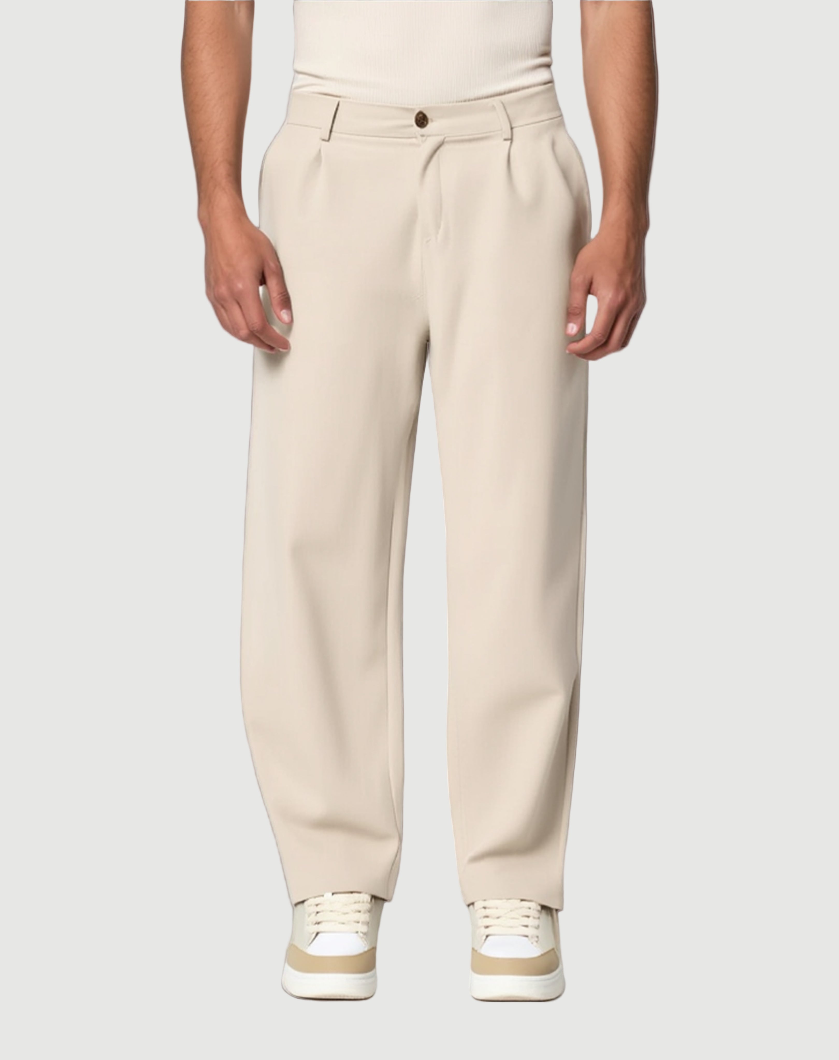 Wide leg pants cream