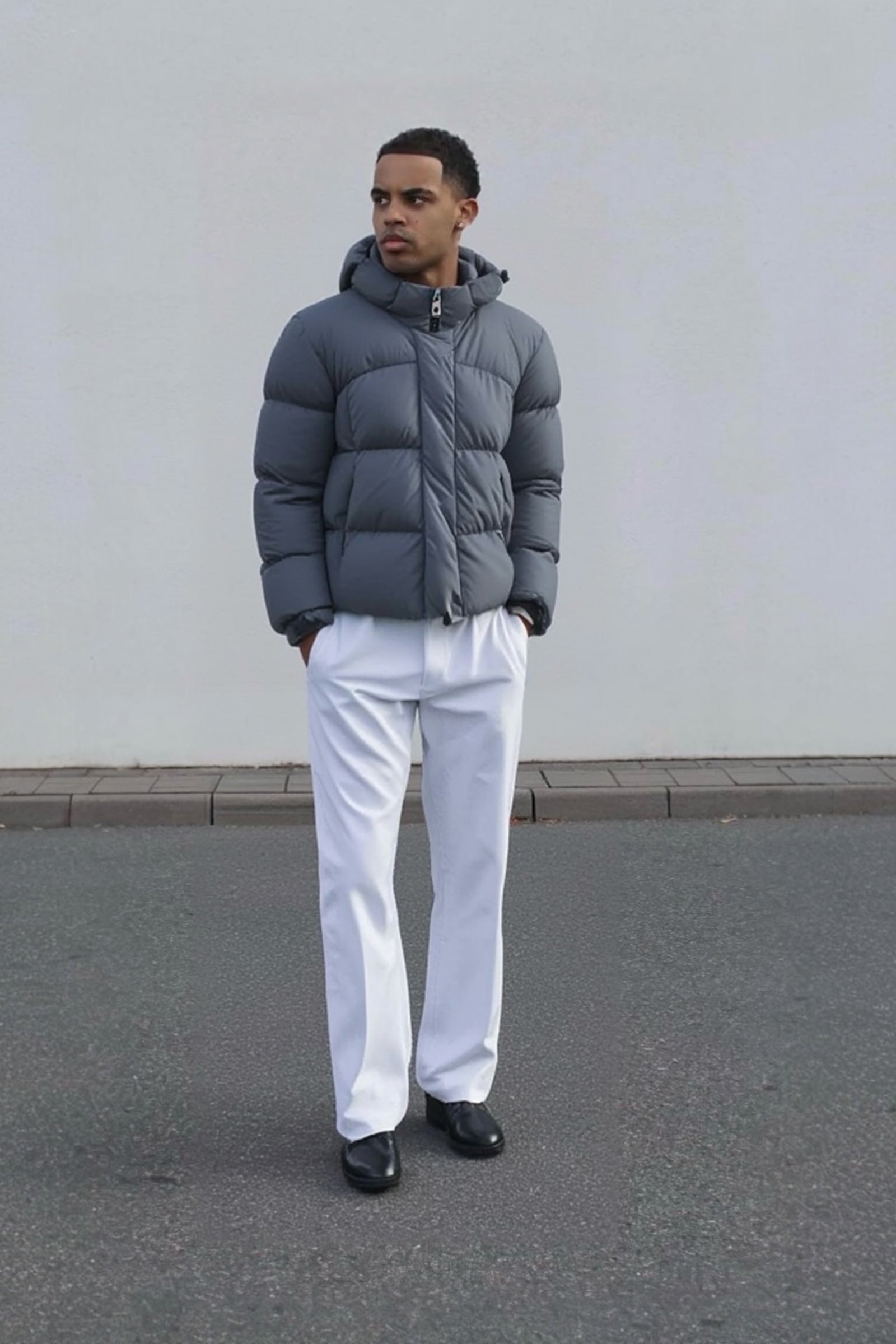 Dedoune grey bomber jacket