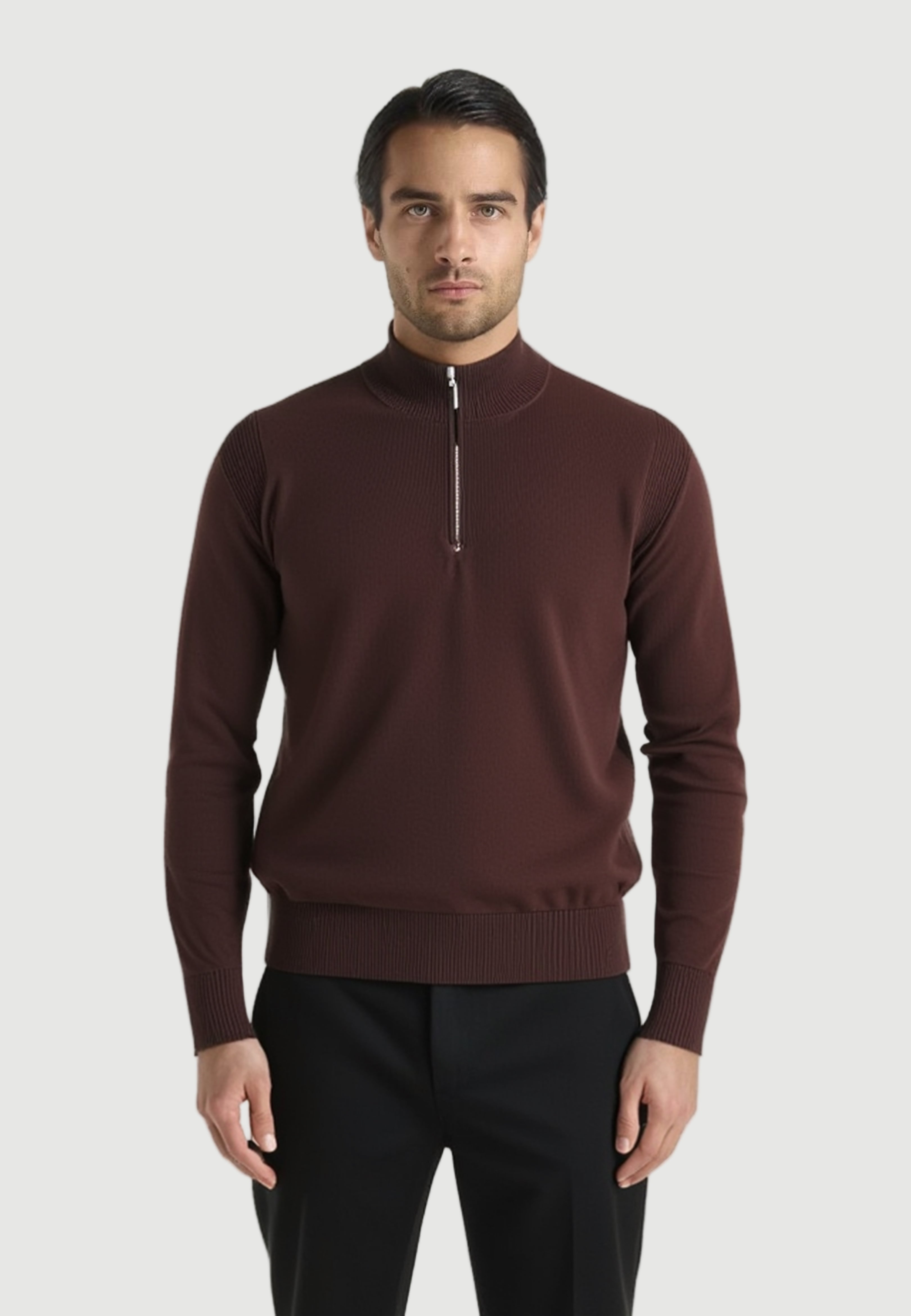 The armando pullover zip espresso