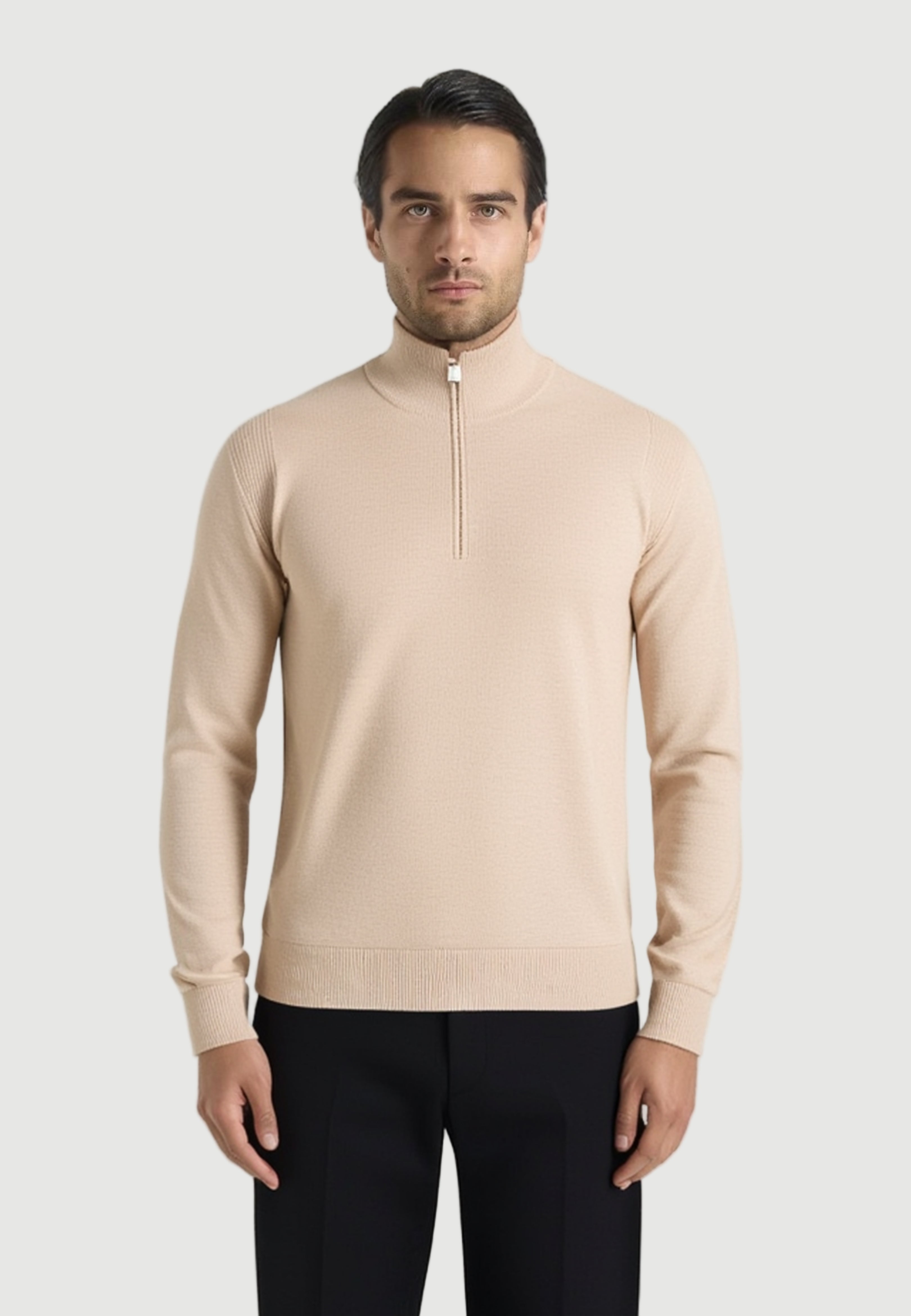 The armando zipp pullover beige