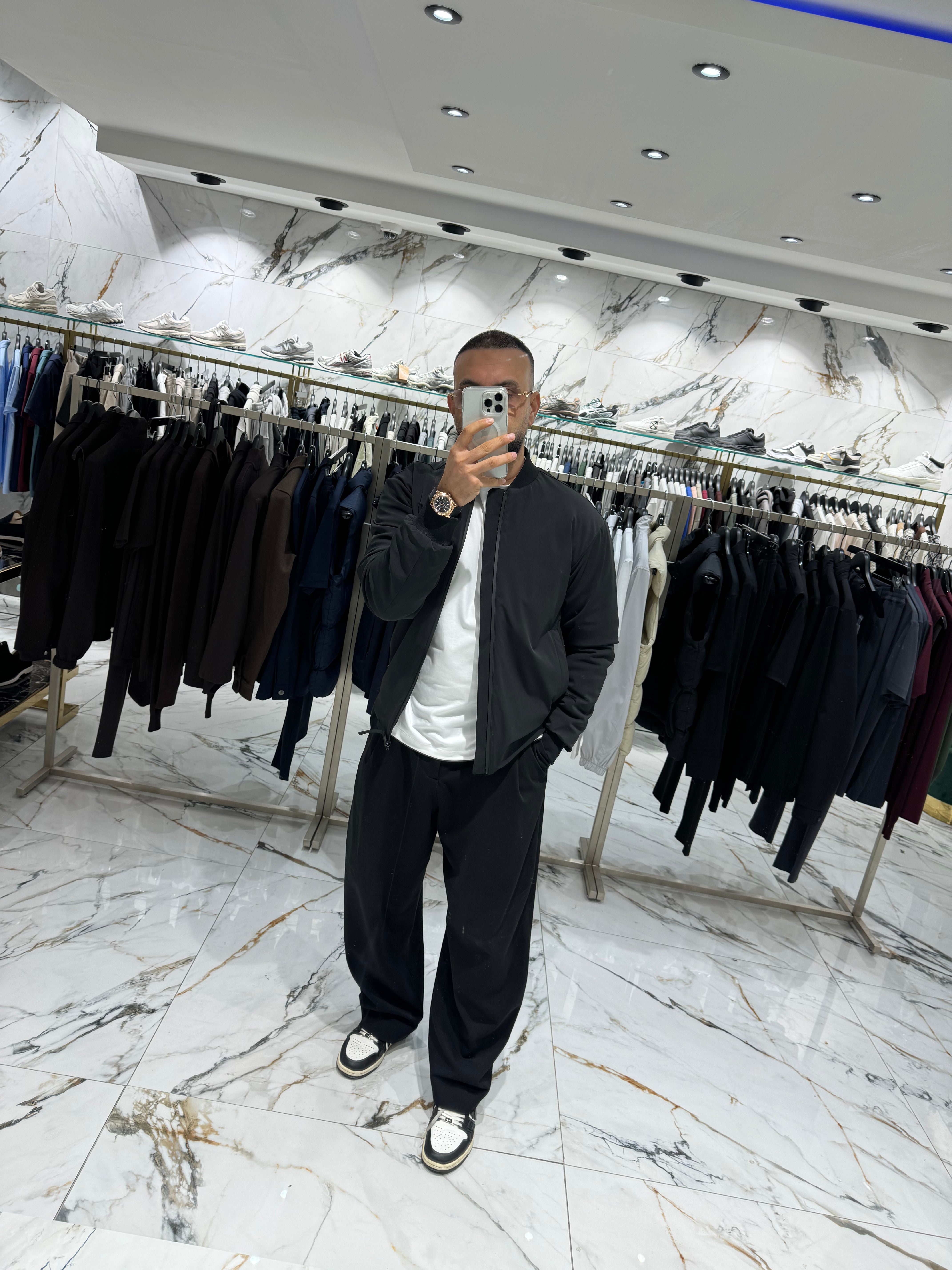 The lazio bomber jacket black