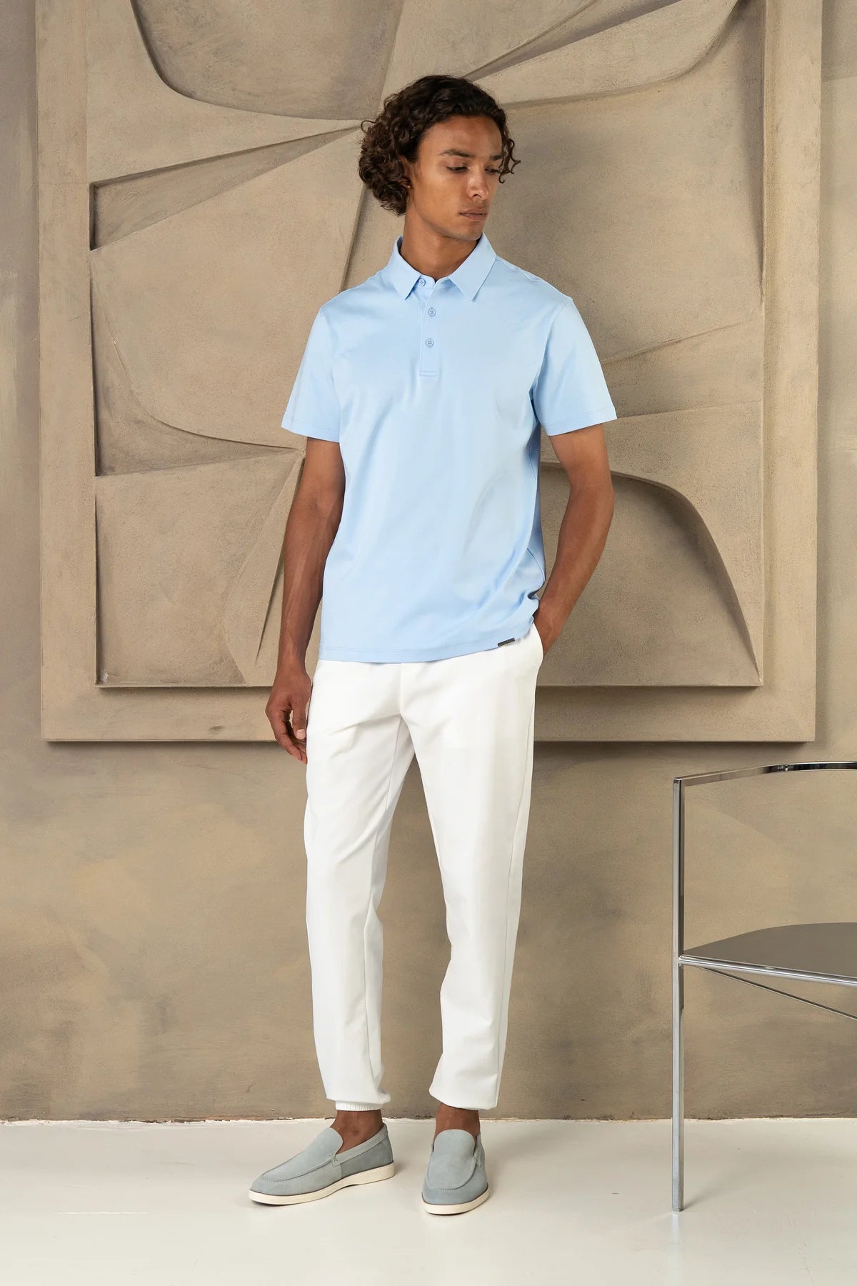 THE CAPRI POLO LIGHT BLU