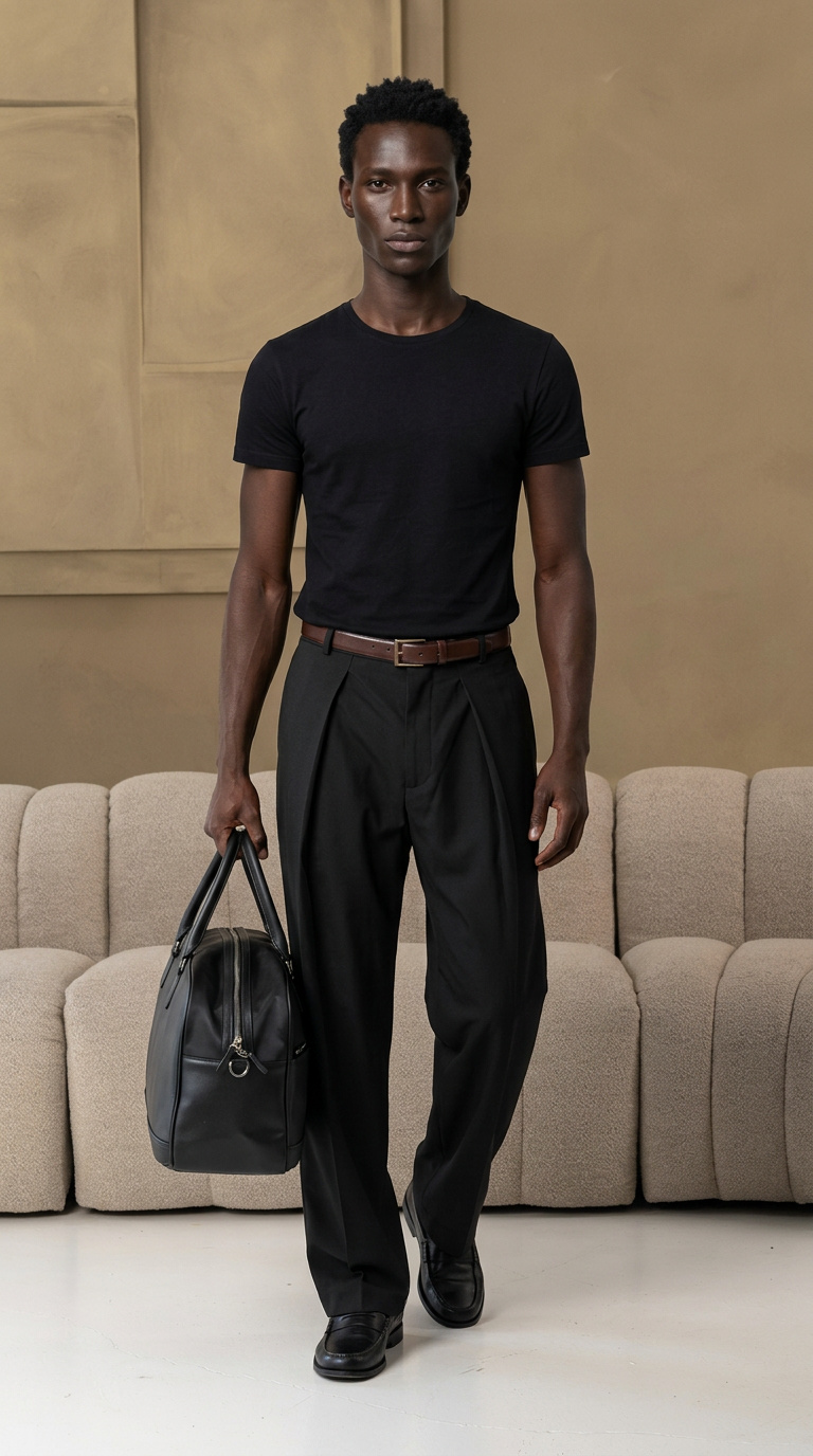 The socrates pants wide black