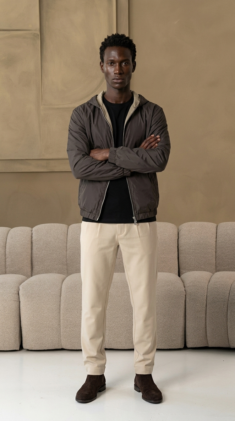 The severo jacket Taupe Brown