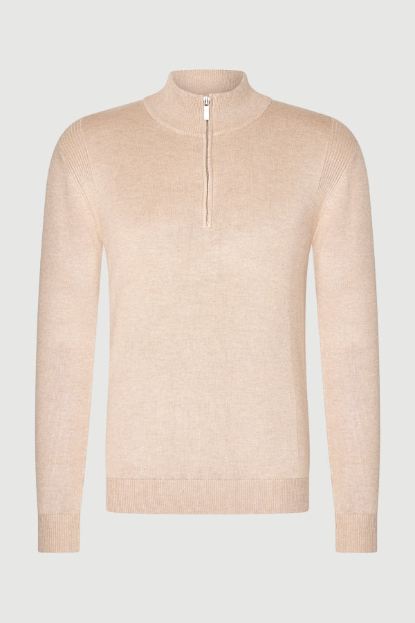 The armando zipp pullover beige
