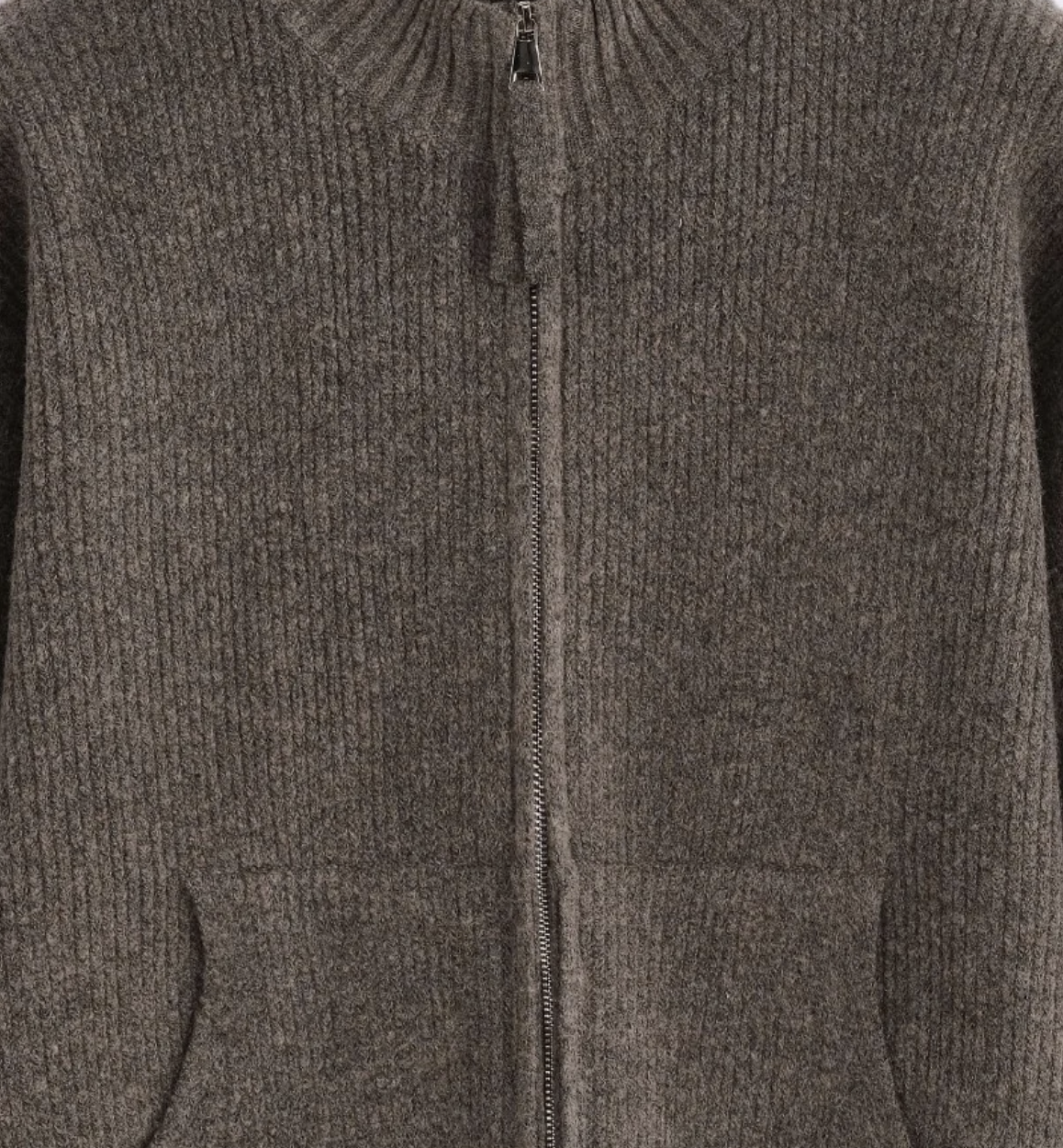 gorgio color zip-up sweater
