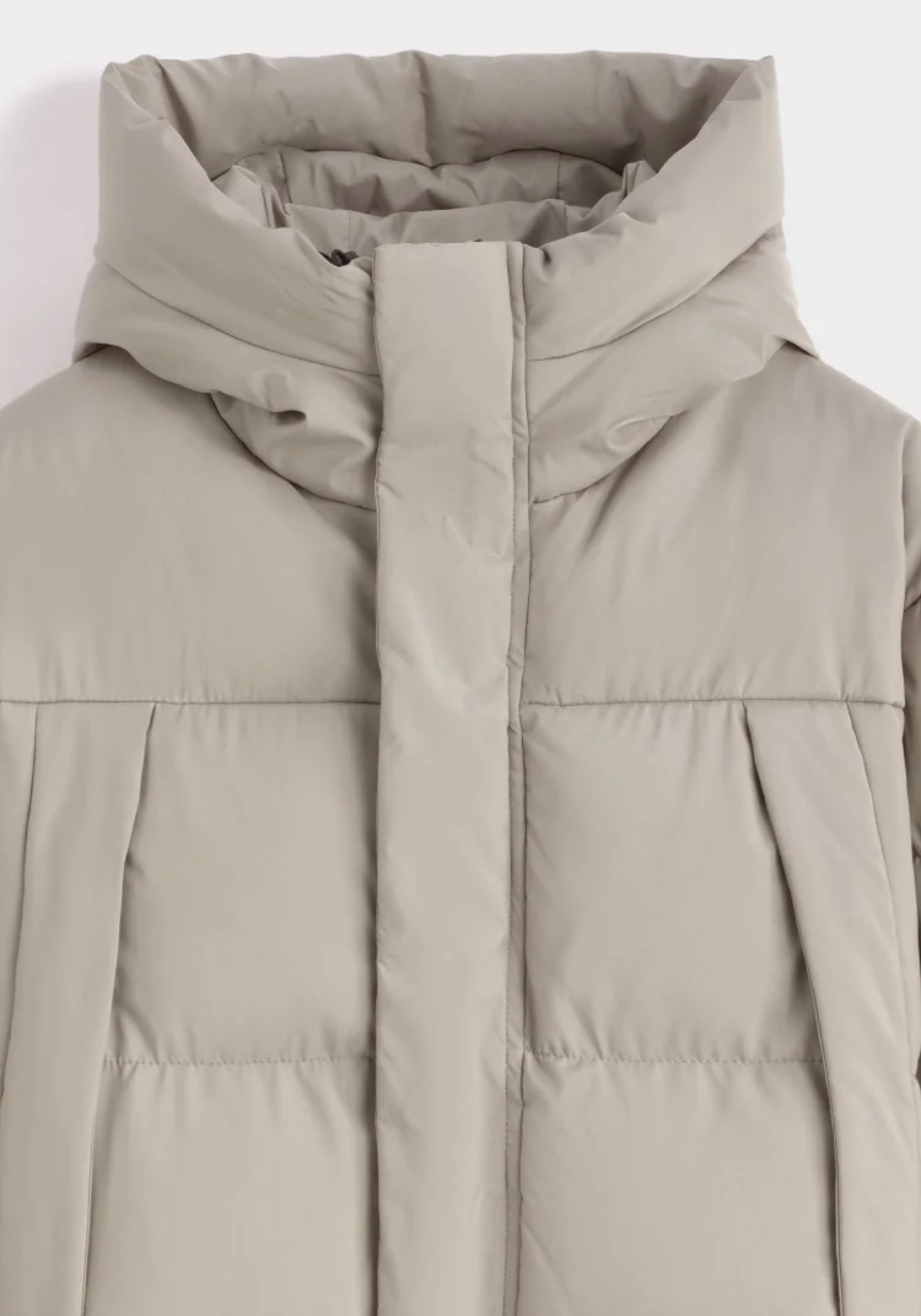 Mikka long puffer jacket beige
