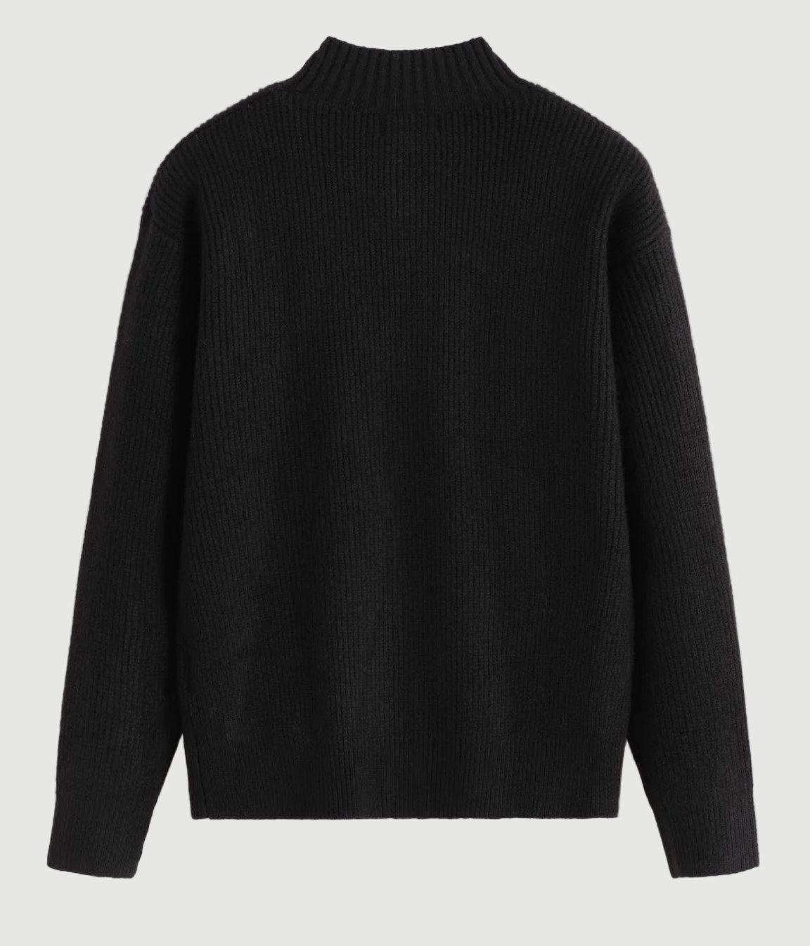 gorgio color zip-up sweater black