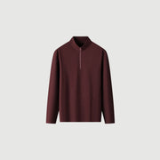 the aron zipped pull wine red
