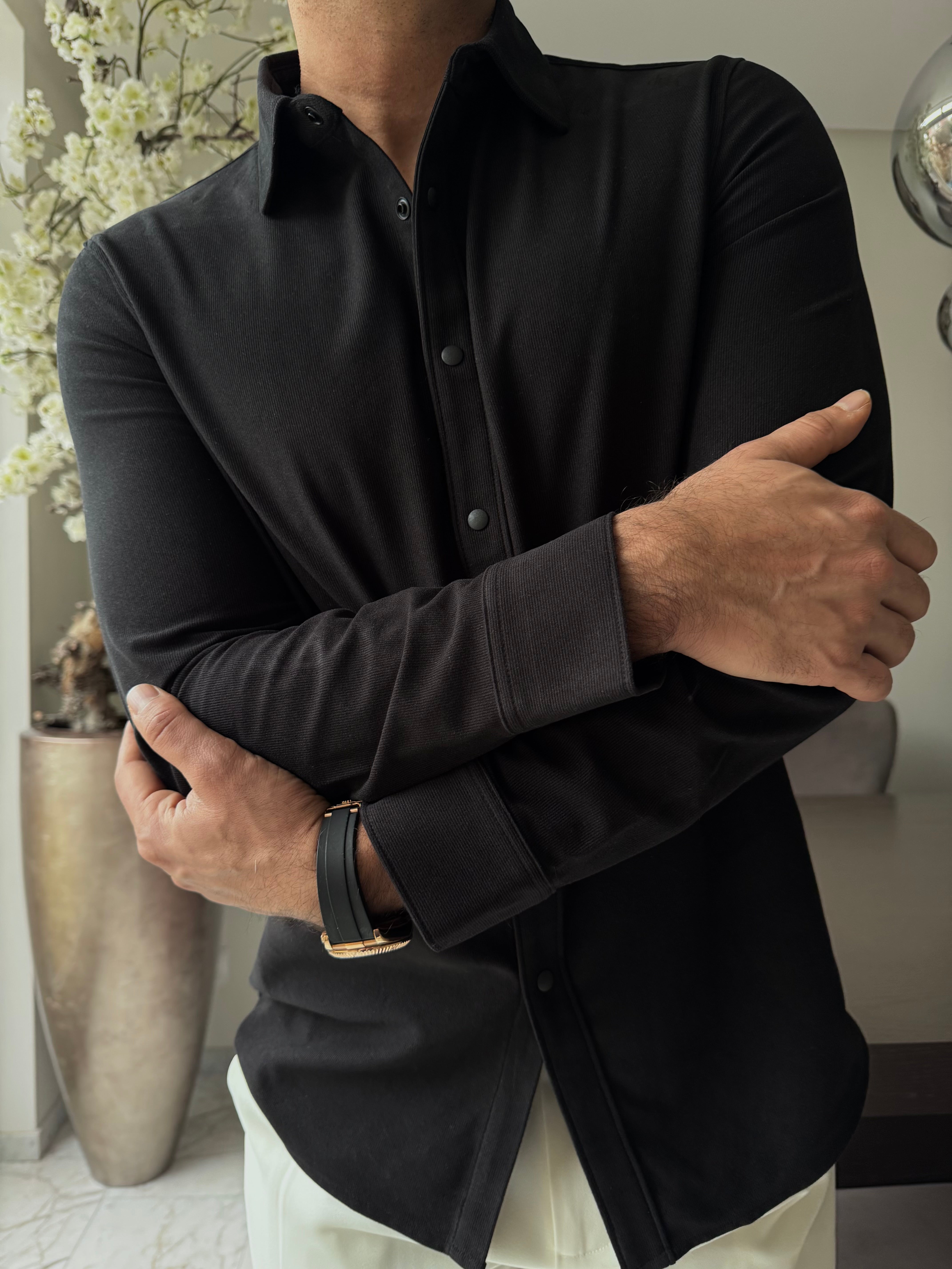 The david overshirt black