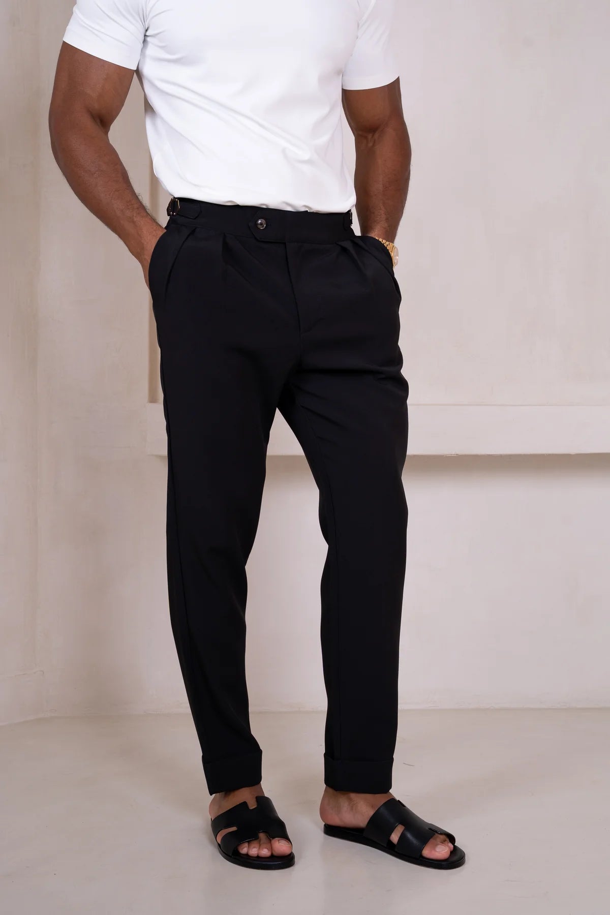 Linea Pleated Trousers black