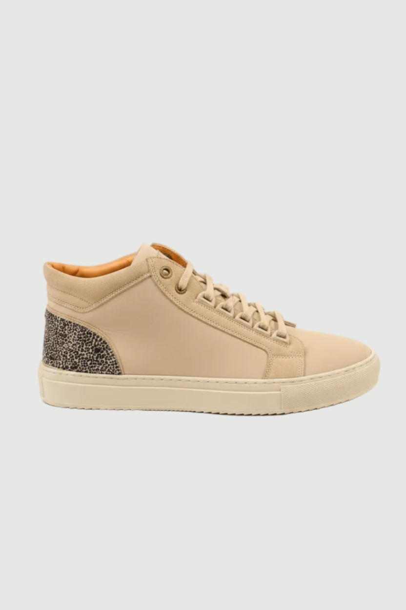 Mid top beige sneakers