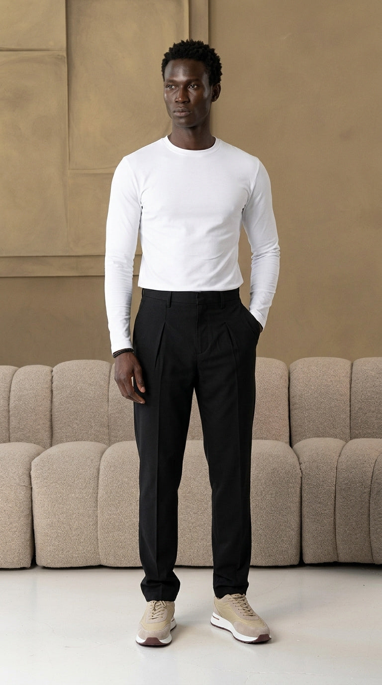 The socrates pants straight black