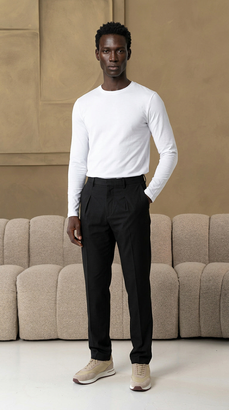 The socrates pants straight black
