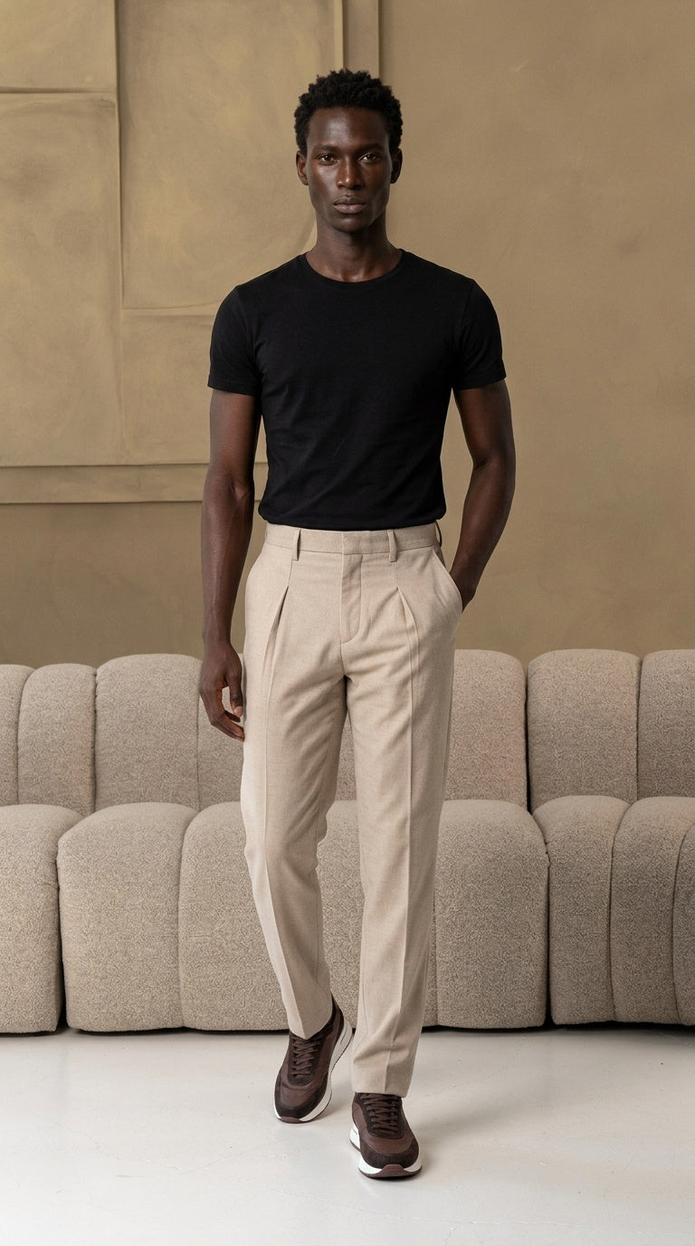 The Socrates Pants straight beige