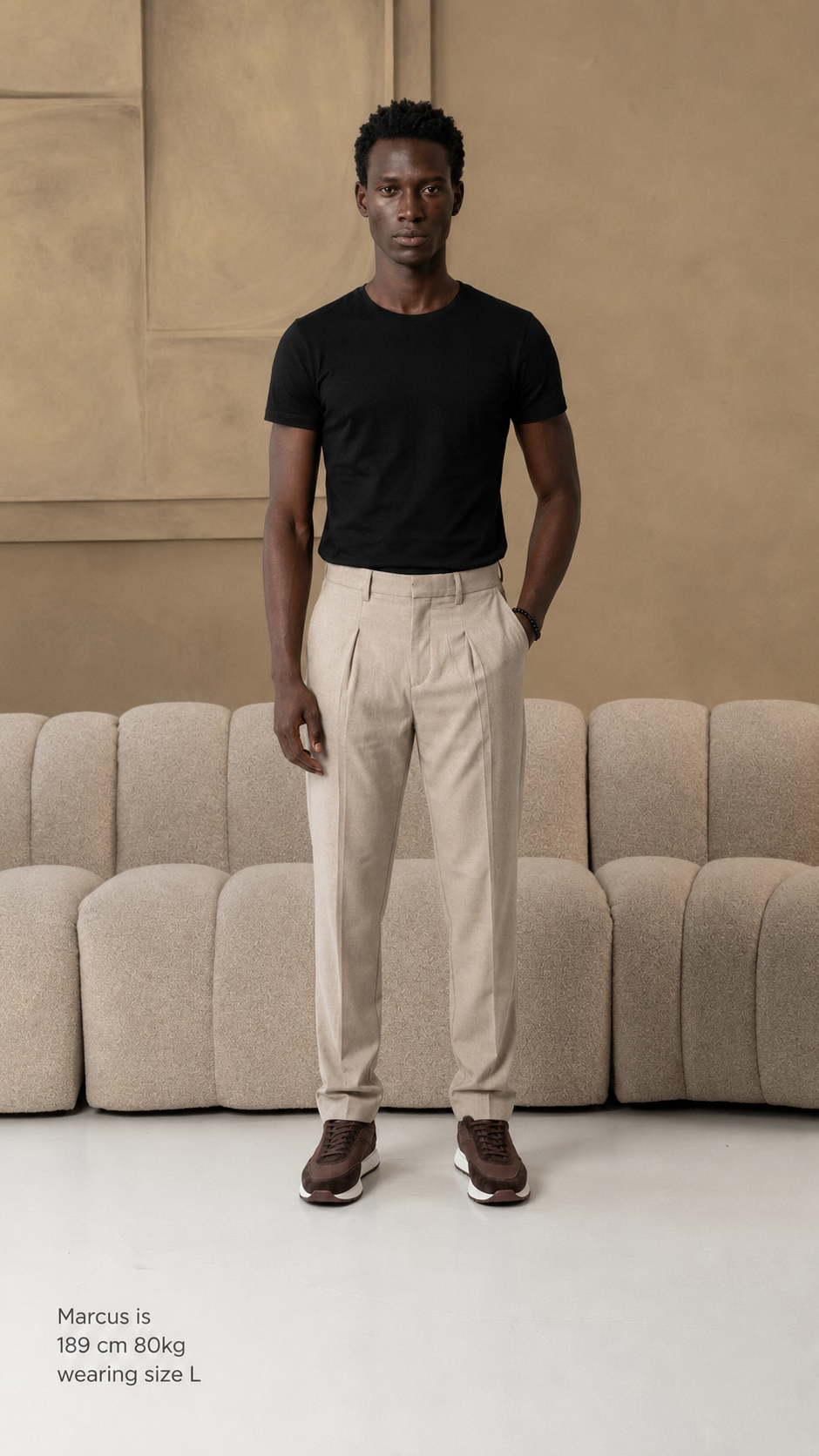 The Socrates Pants straight beige