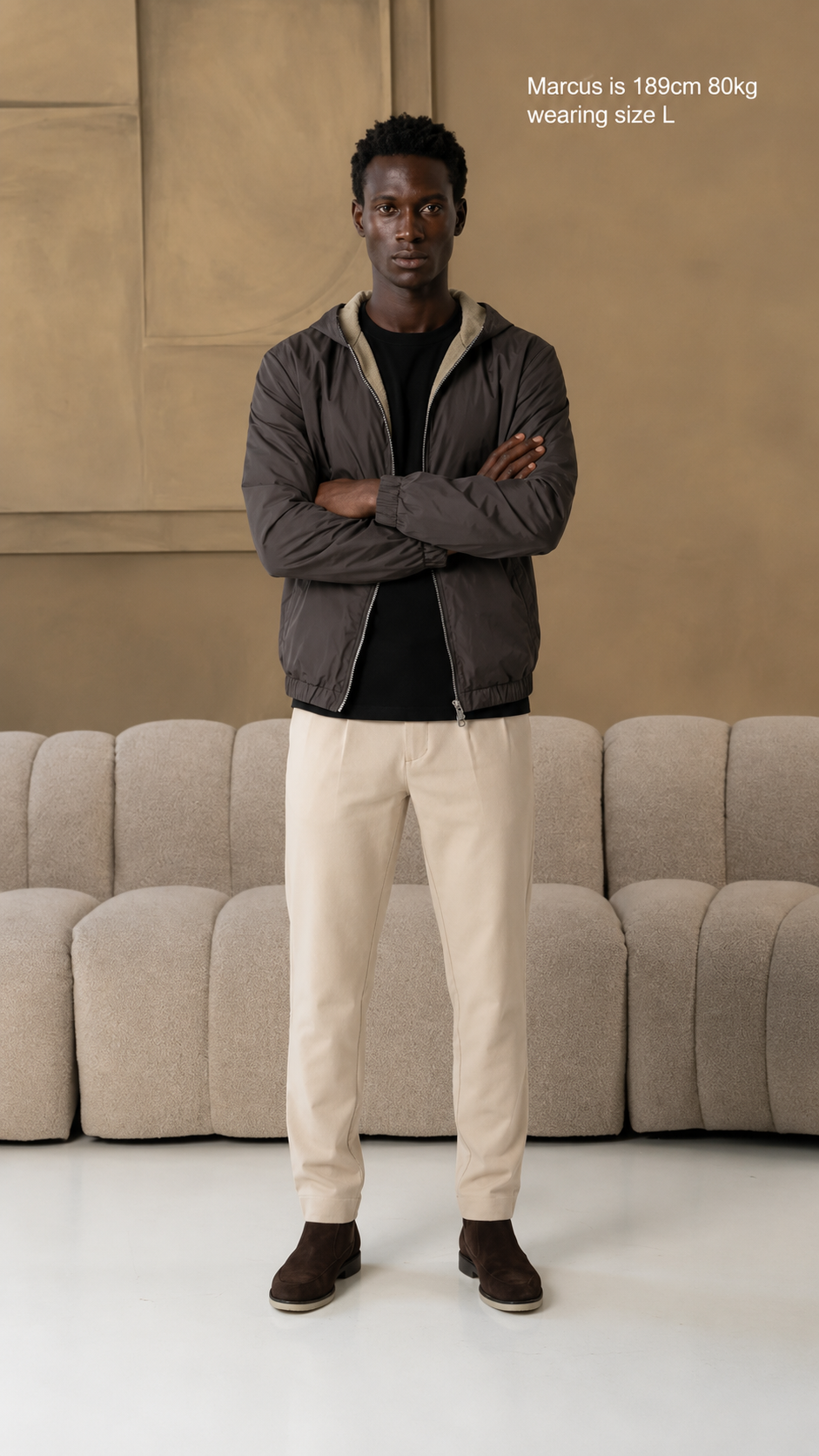The severo jacket Taupe Brown