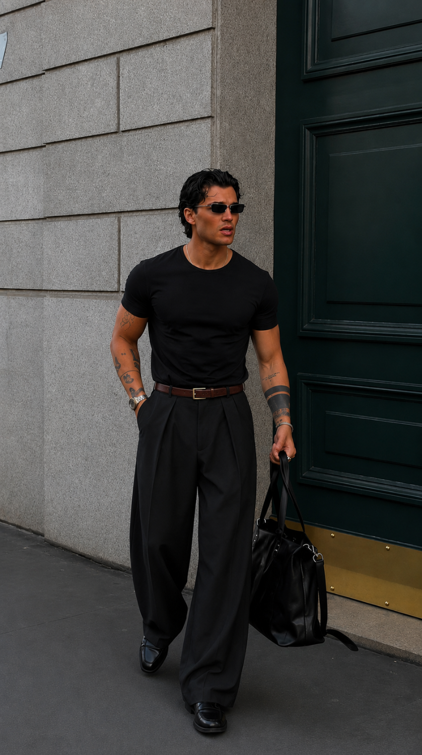 The socrates pants wide black
