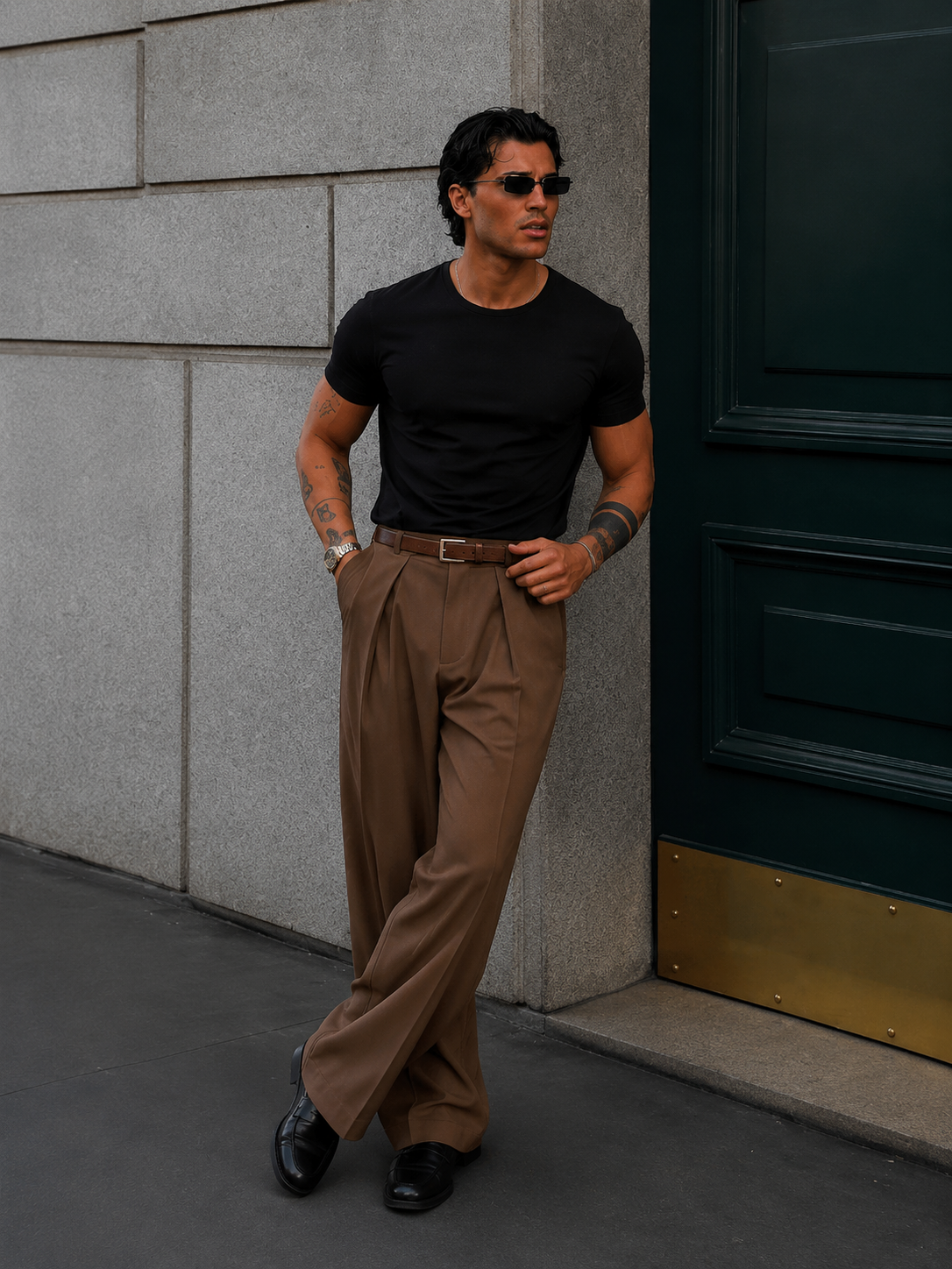 The socrates pants wide brown