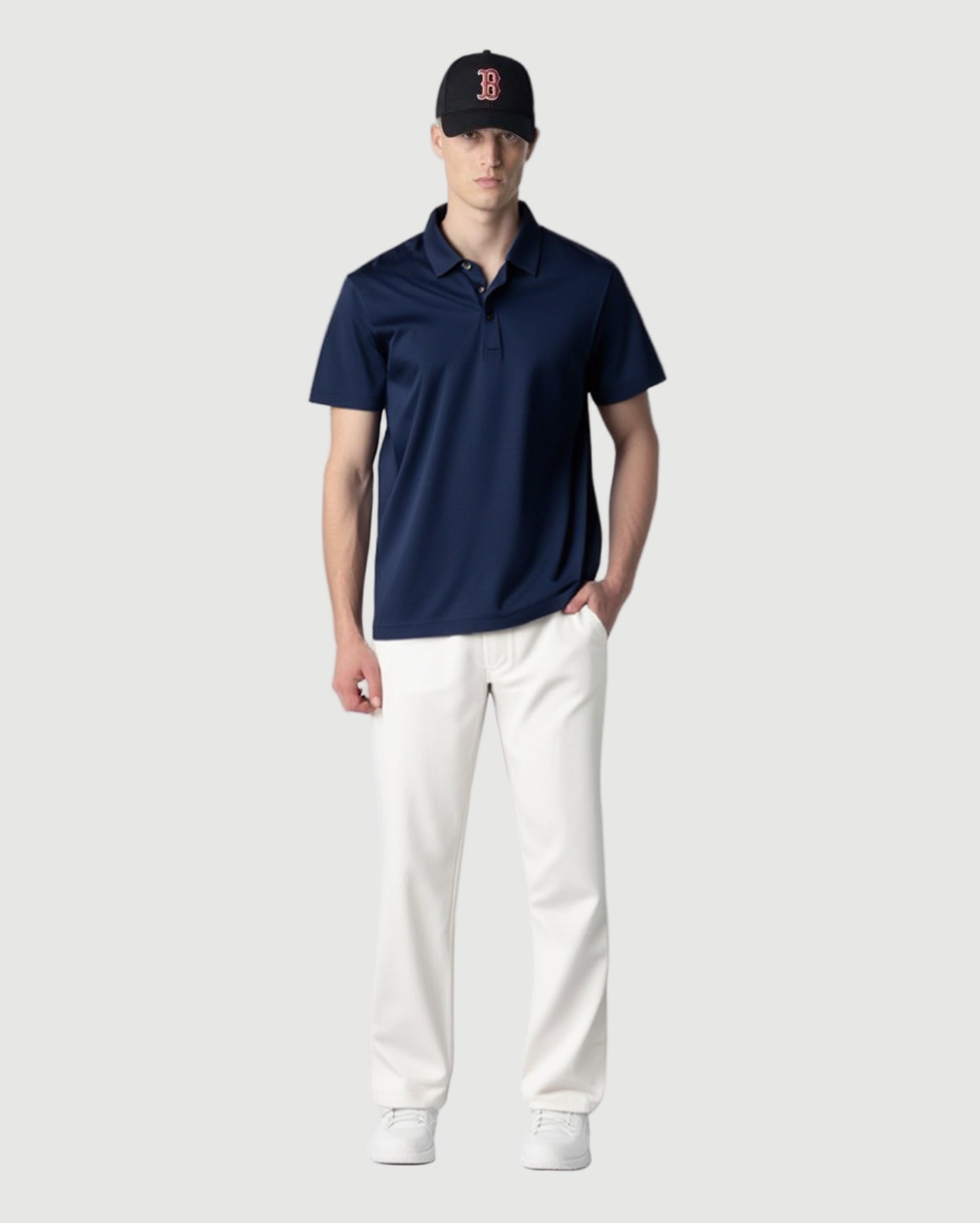 Glans polo mid blauw