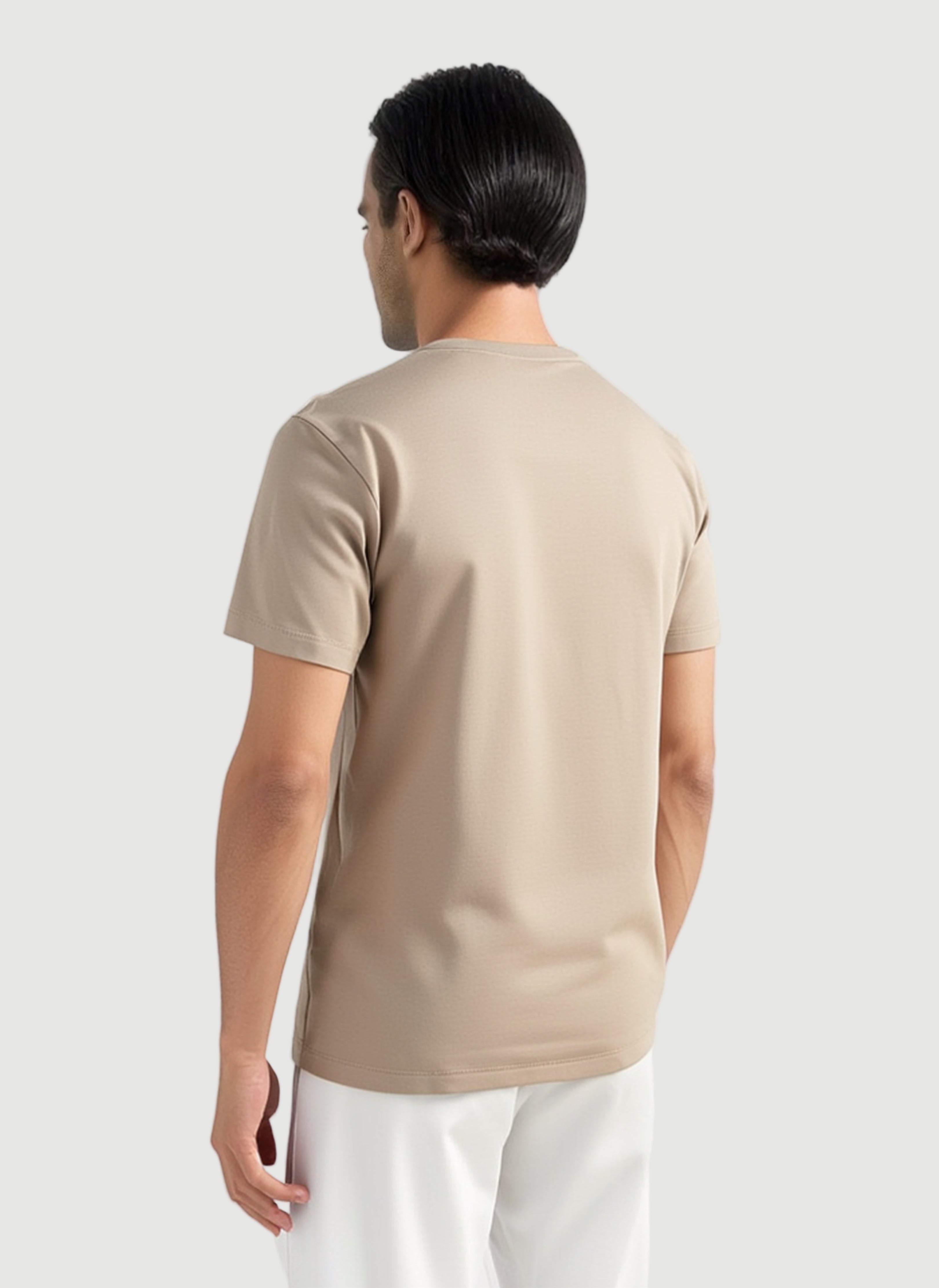 Glans t-shirt beige