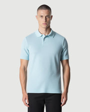 Short knitted polo mint