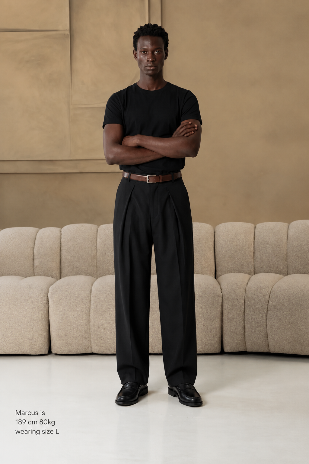 The socrates pants wide black